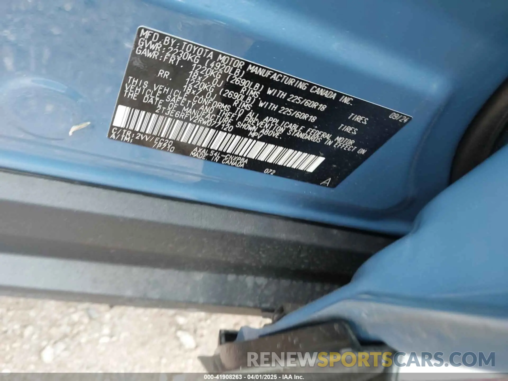 9 Photograph of a damaged car 2T3E6RFV2RW077120 TOYOTA RAV4 HYBRID 2024