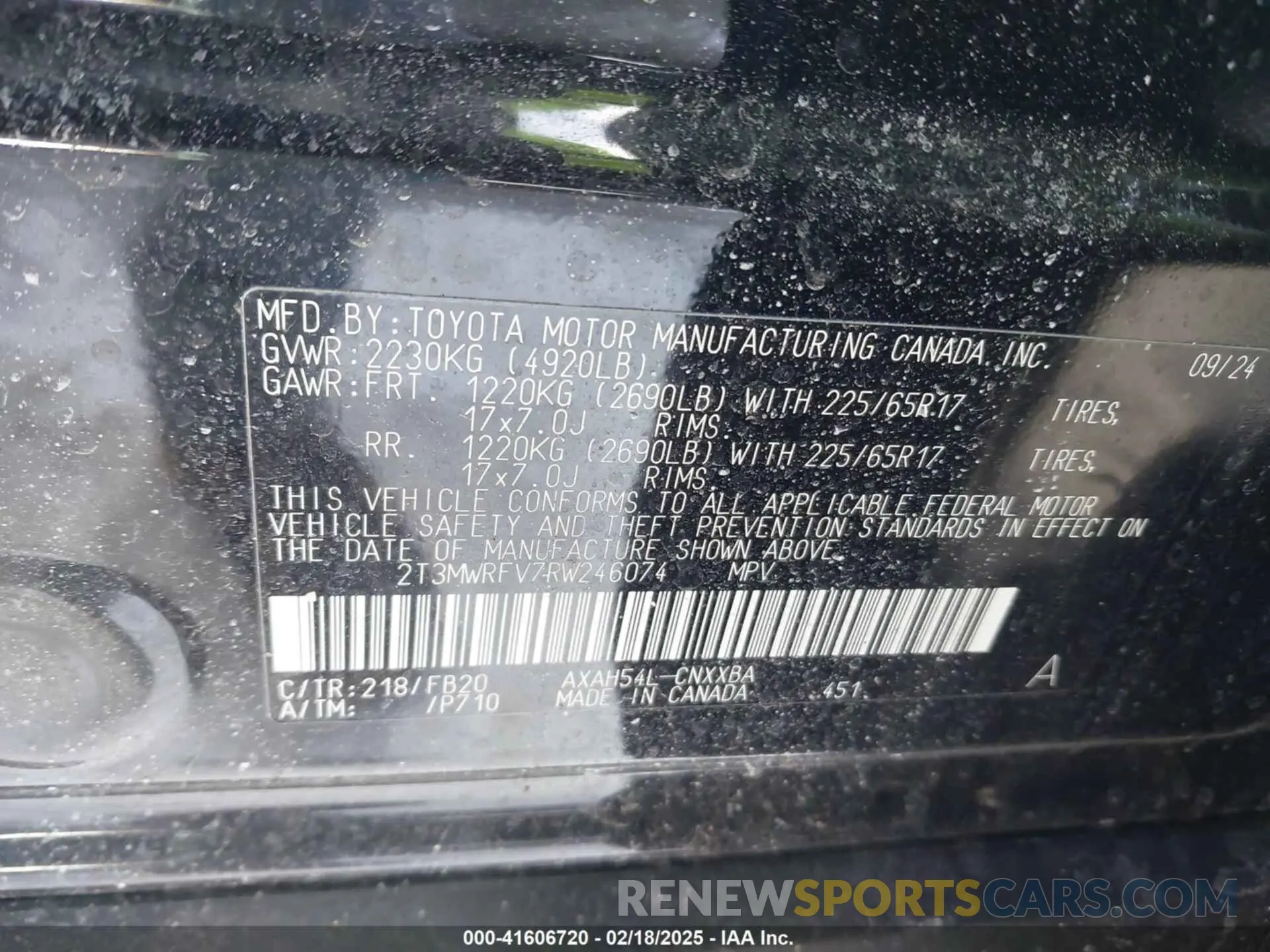 9 Фотография поврежденного автомобиля 2T3MWRFV7RW246074 TOYOTA RAV4 HYBRID 2024