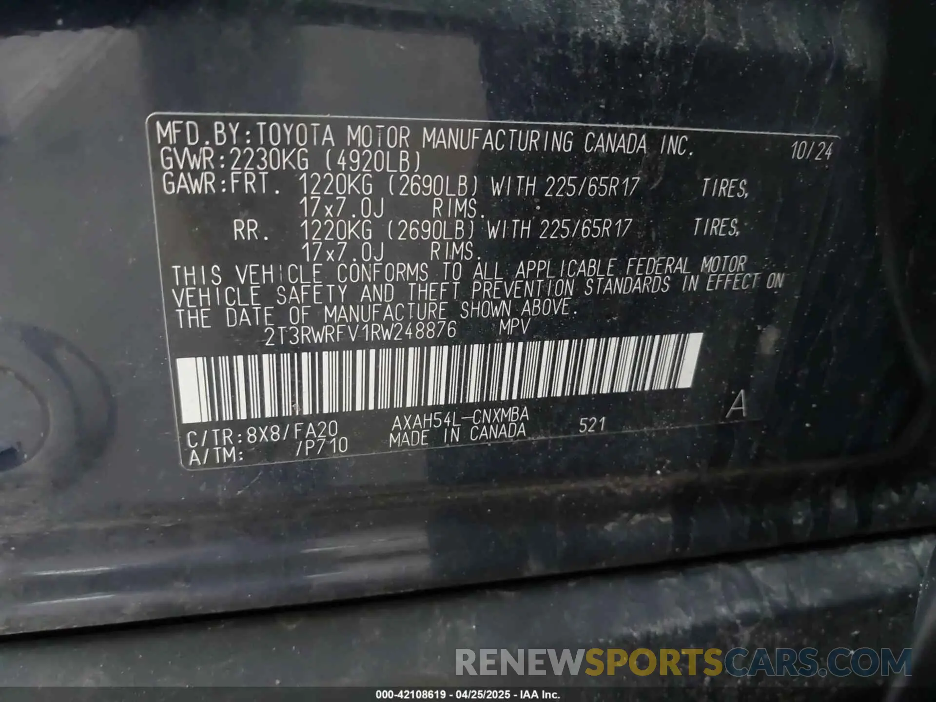9 Photograph of a damaged car 2T3RWRFV1RW248876 TOYOTA RAV4 HYBRID 2024