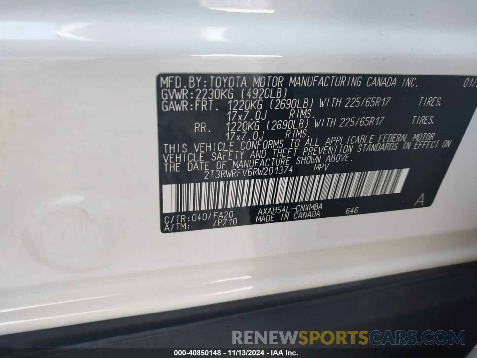 9 Фотография поврежденного автомобиля 2T3RWRFV6RW201374 TOYOTA RAV4 HYBRID 2024