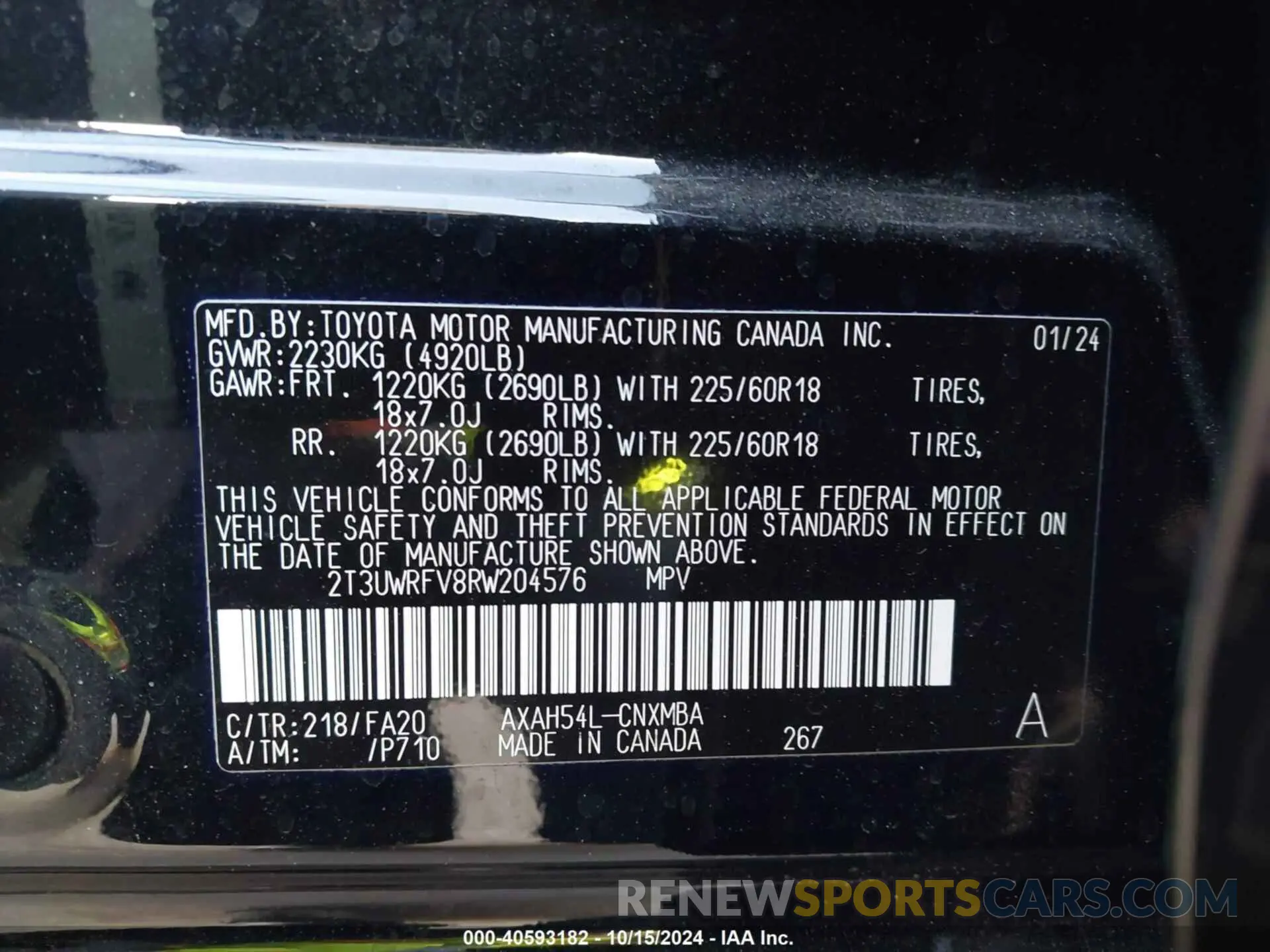 9 Photograph of a damaged car 2T3UWRFV8RW204576 TOYOTA RAV4 HYBRID 2024