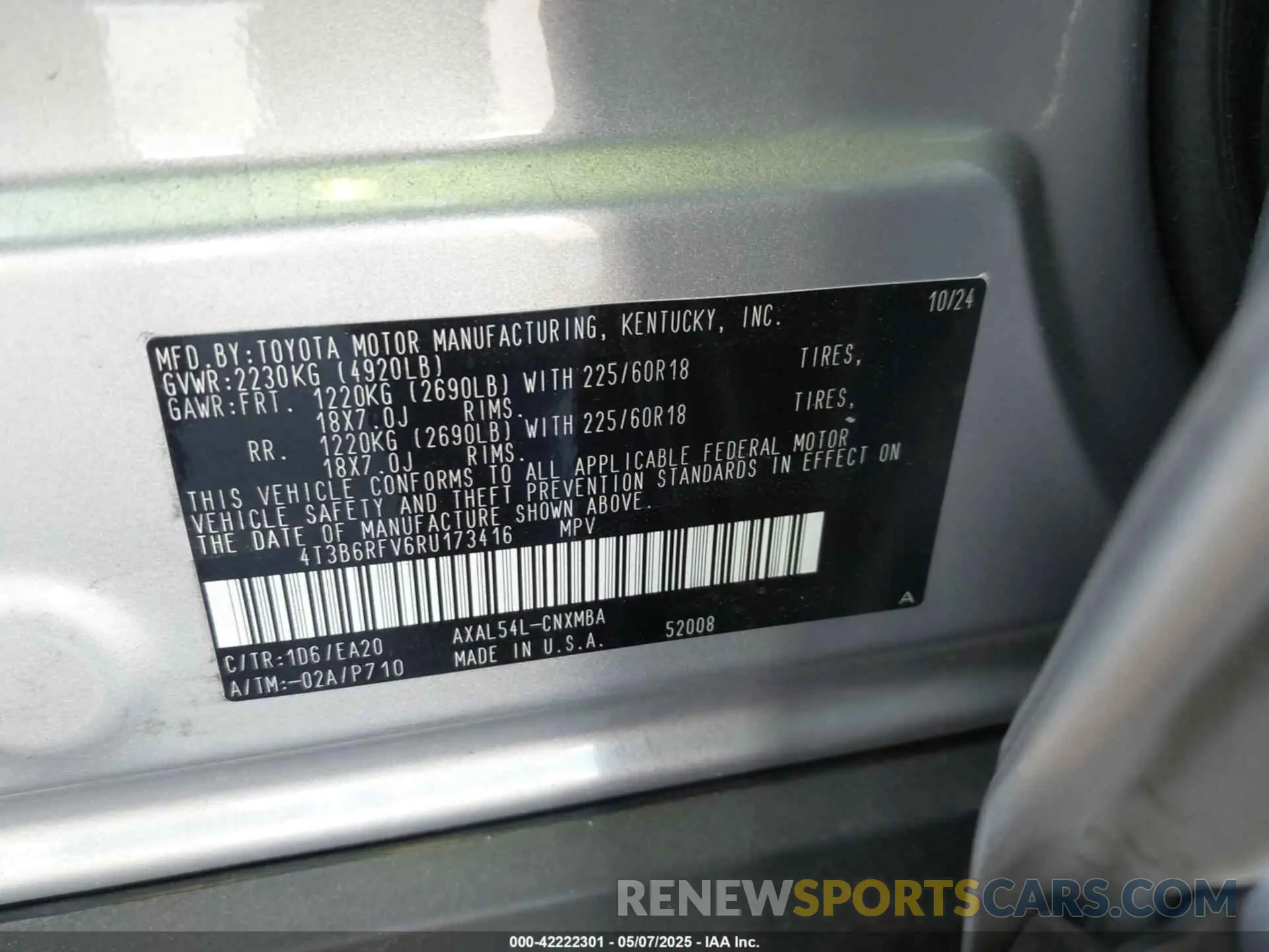 9 Photograph of a damaged car 4T3B6RFV6RU173416 TOYOTA RAV4 HYBRID 2024