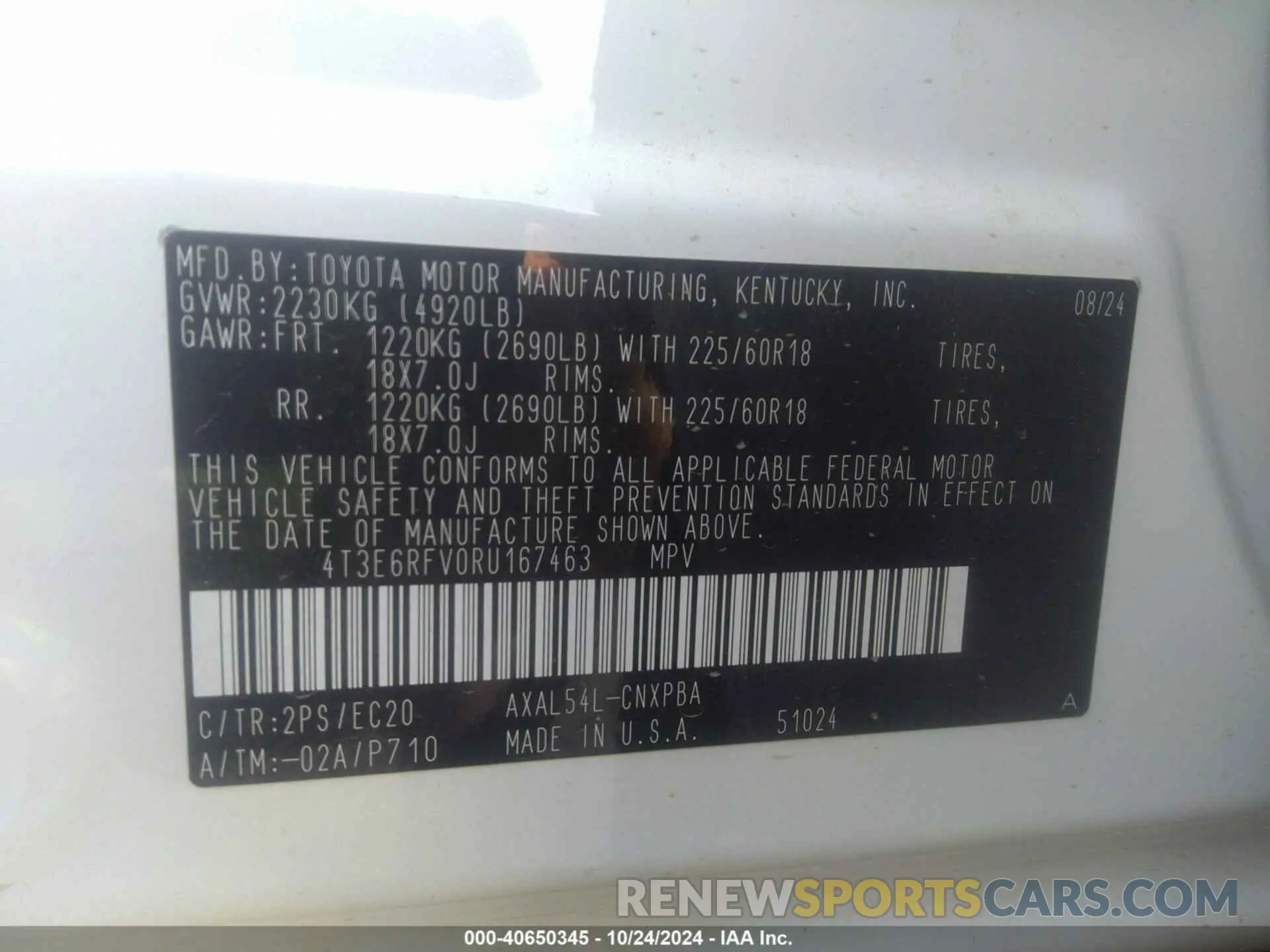 9 Photograph of a damaged car 4T3E6RFV0RU167463 TOYOTA RAV4 HYBRID 2024