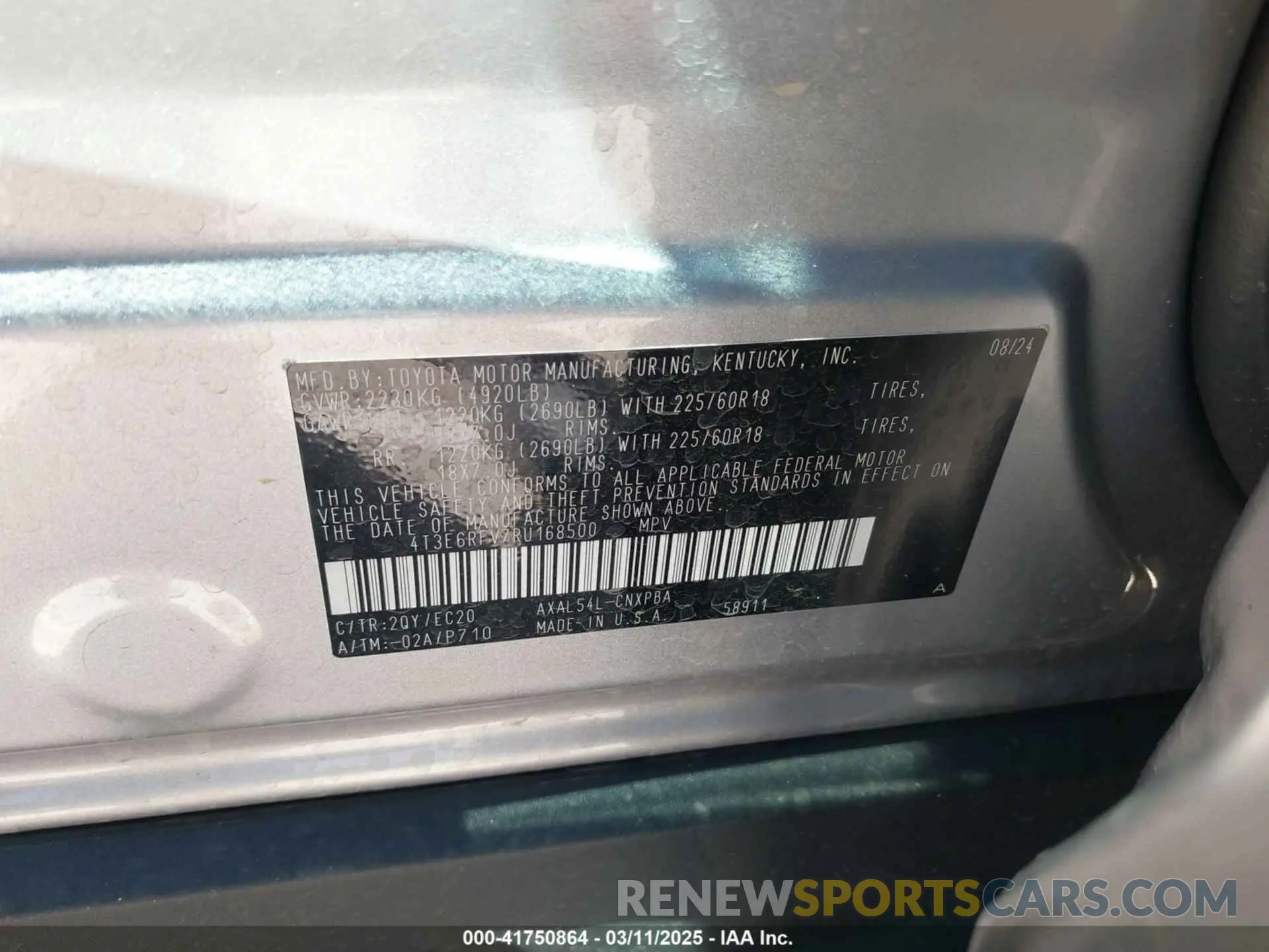 9 Фотография поврежденного автомобиля 4T3E6RFV7RU168500 TOYOTA RAV4 HYBRID 2024