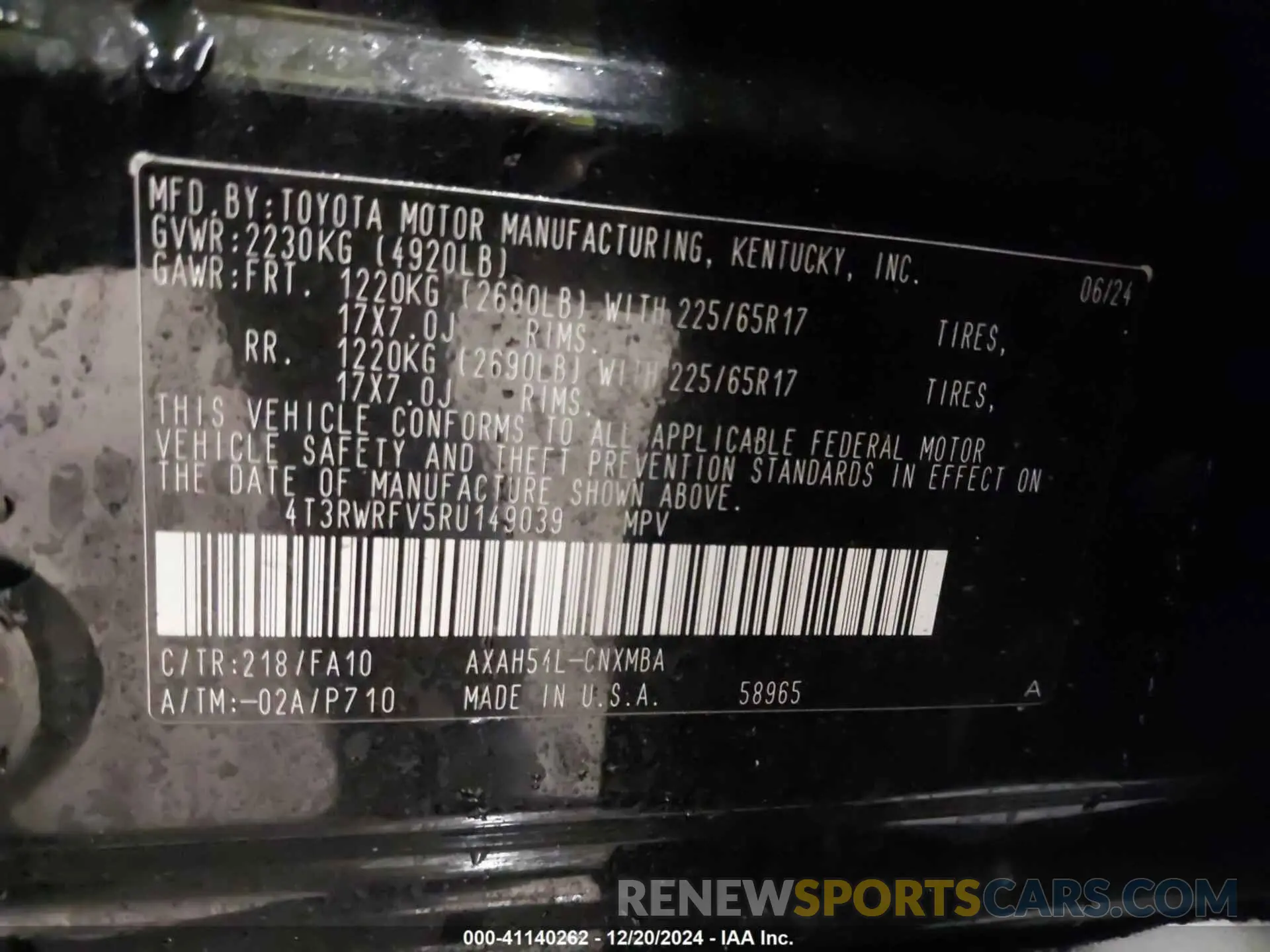 9 Фотография поврежденного автомобиля 4T3RWRFV5RU149039 TOYOTA RAV4 HYBRID 2024