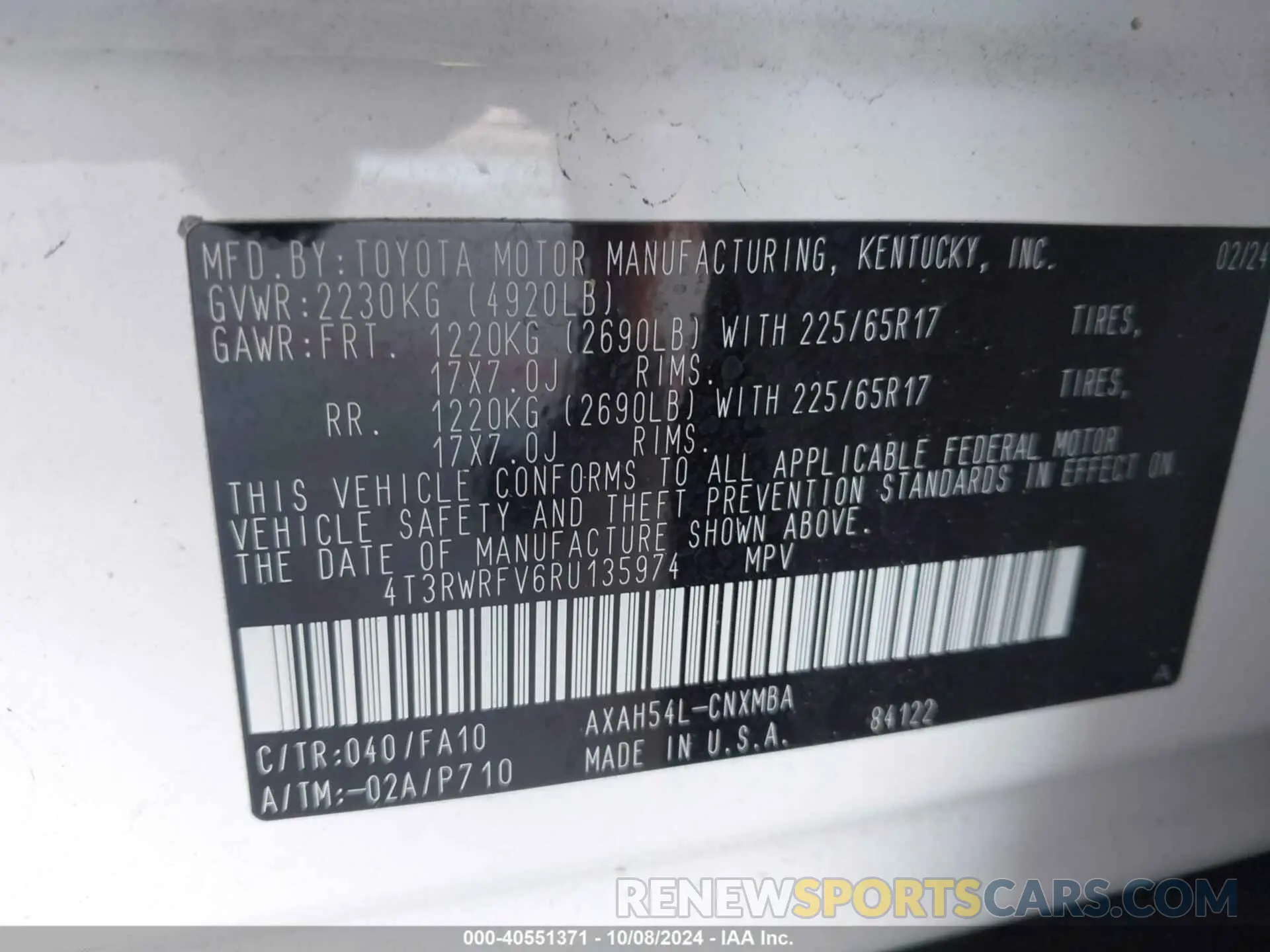 9 Photograph of a damaged car 4T3RWRFV6RU135974 TOYOTA RAV4 HYBRID 2024
