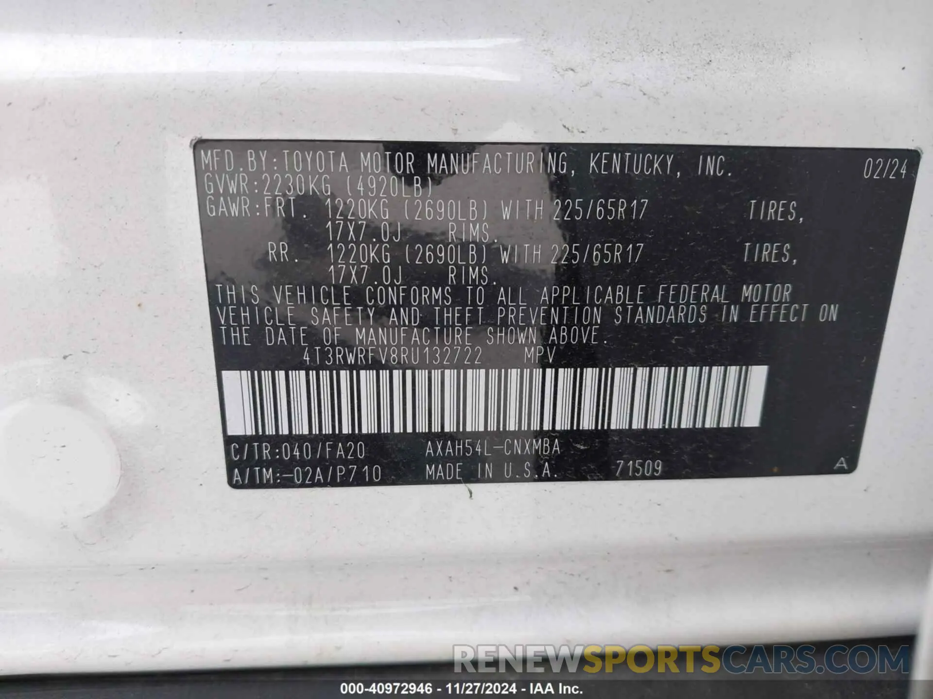 9 Photograph of a damaged car 4T3RWRFV8RU132722 TOYOTA RAV4 HYBRID 2024