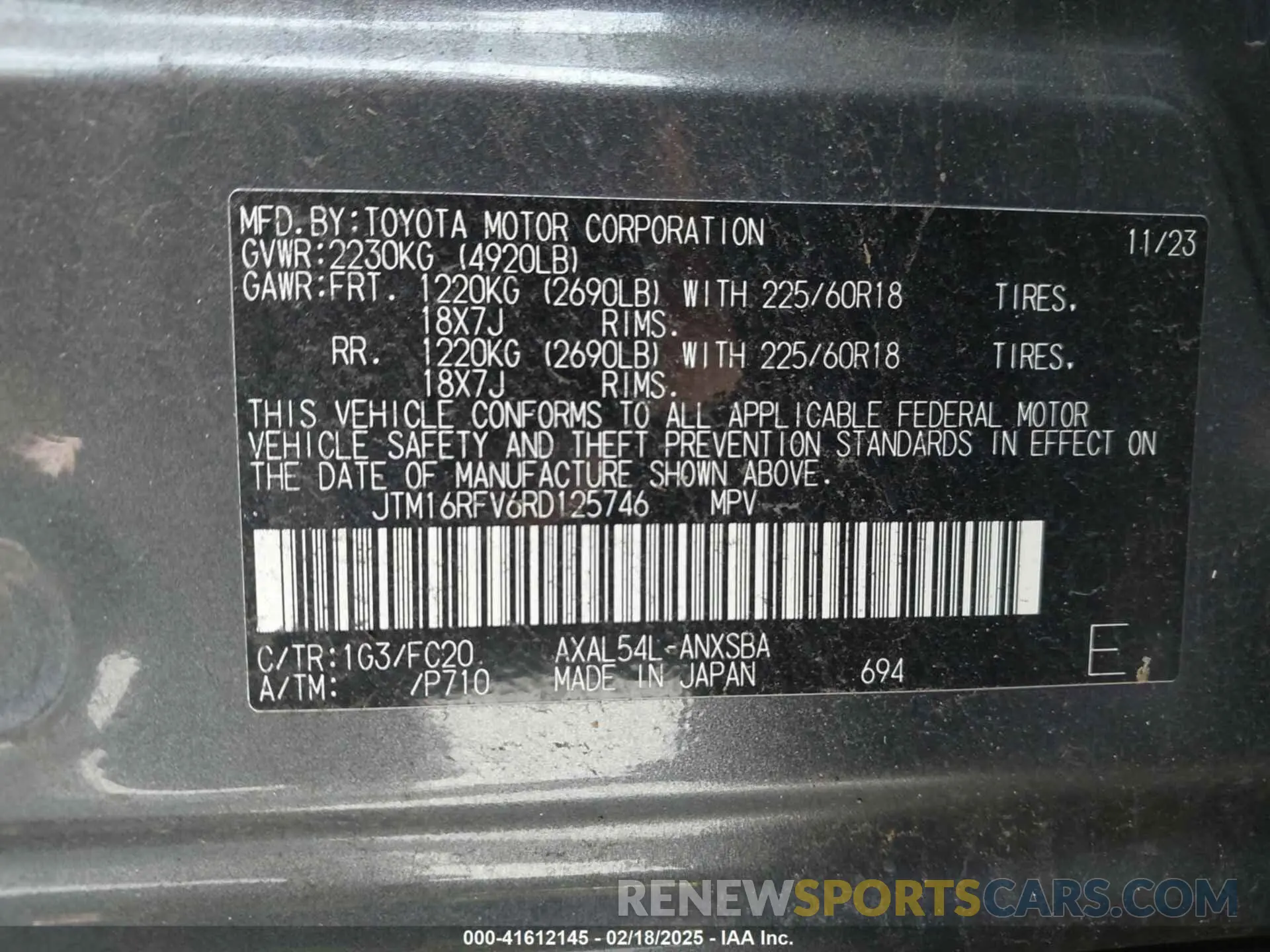 9 Фотография поврежденного автомобиля JTM16RFV6RD125746 TOYOTA RAV4 HYBRID 2024
