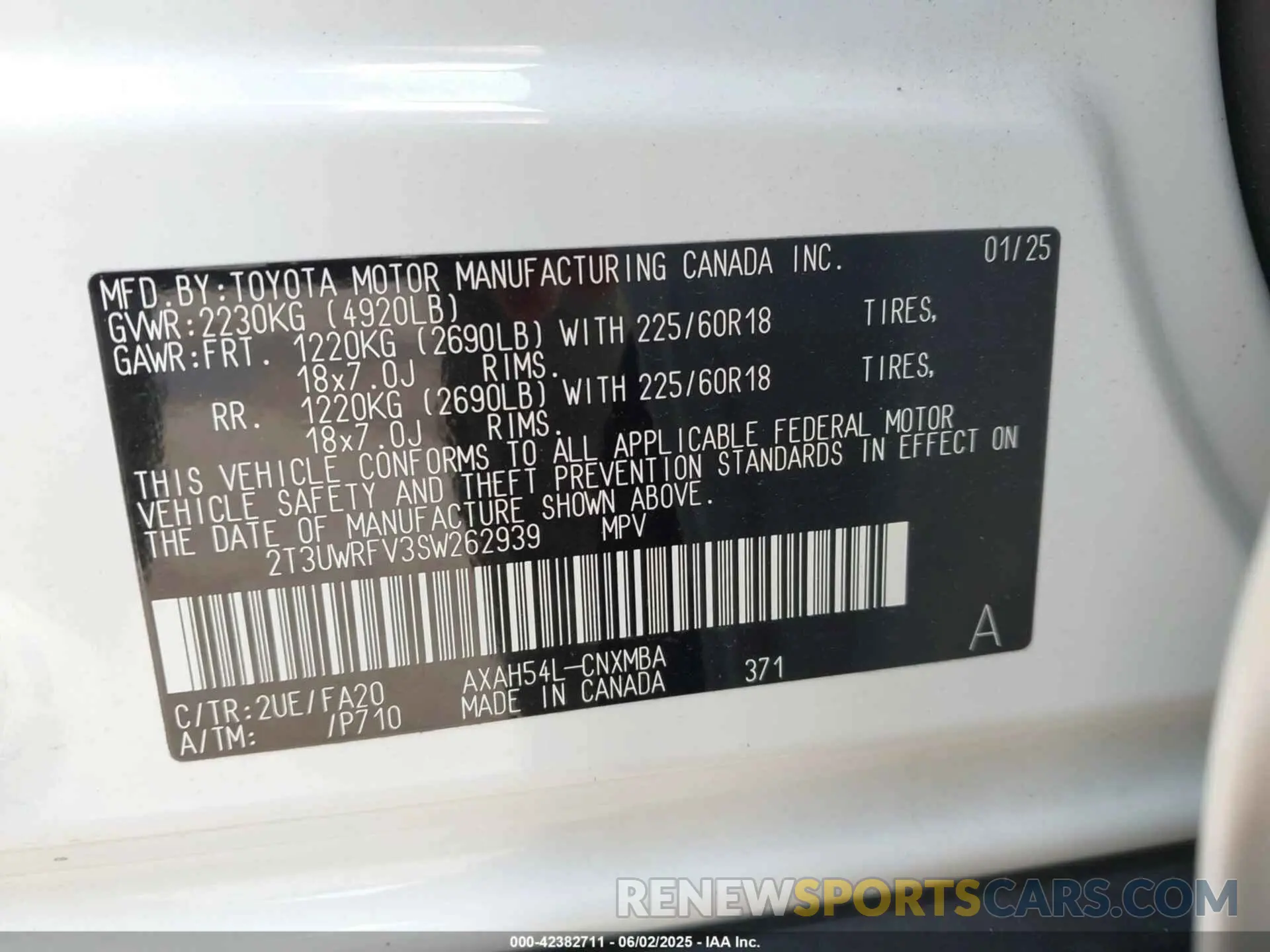 9 Фотография поврежденного автомобиля 2T3UWRFV3SW262939 TOYOTA RAV4 HYBRID 2025