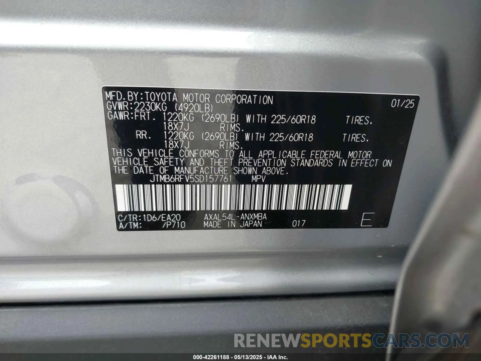 9 Photograph of a damaged car JTMB6RFV5SD157761 TOYOTA RAV4 HYBRID 2025