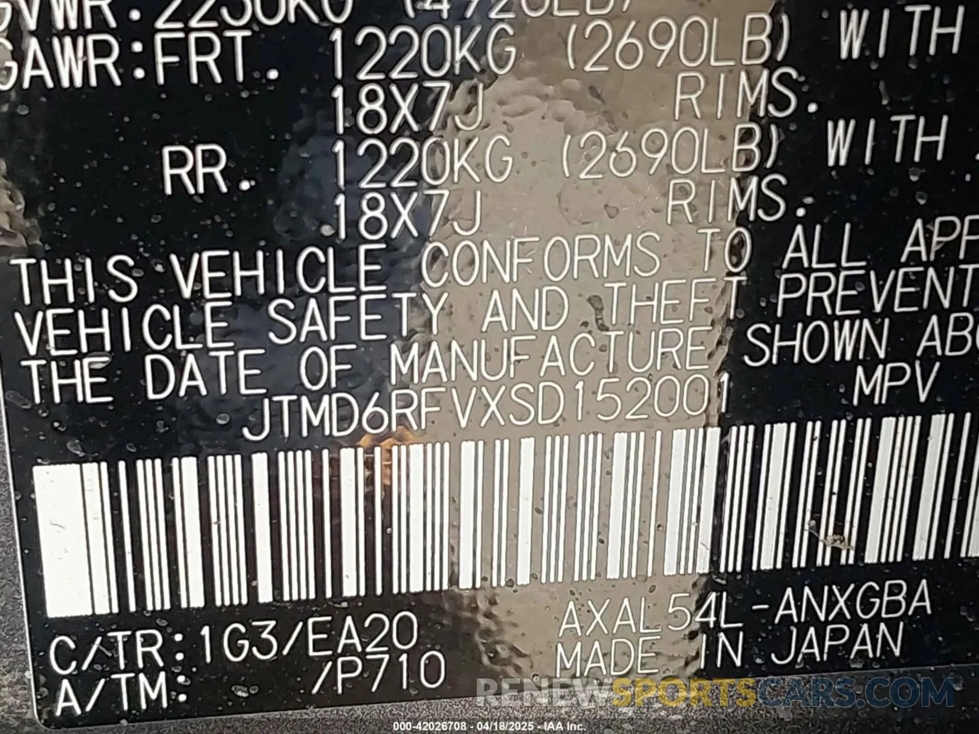 9 Фотография поврежденного автомобиля JTMD6RFVXSD152001 TOYOTA RAV4 HYBRID 2025