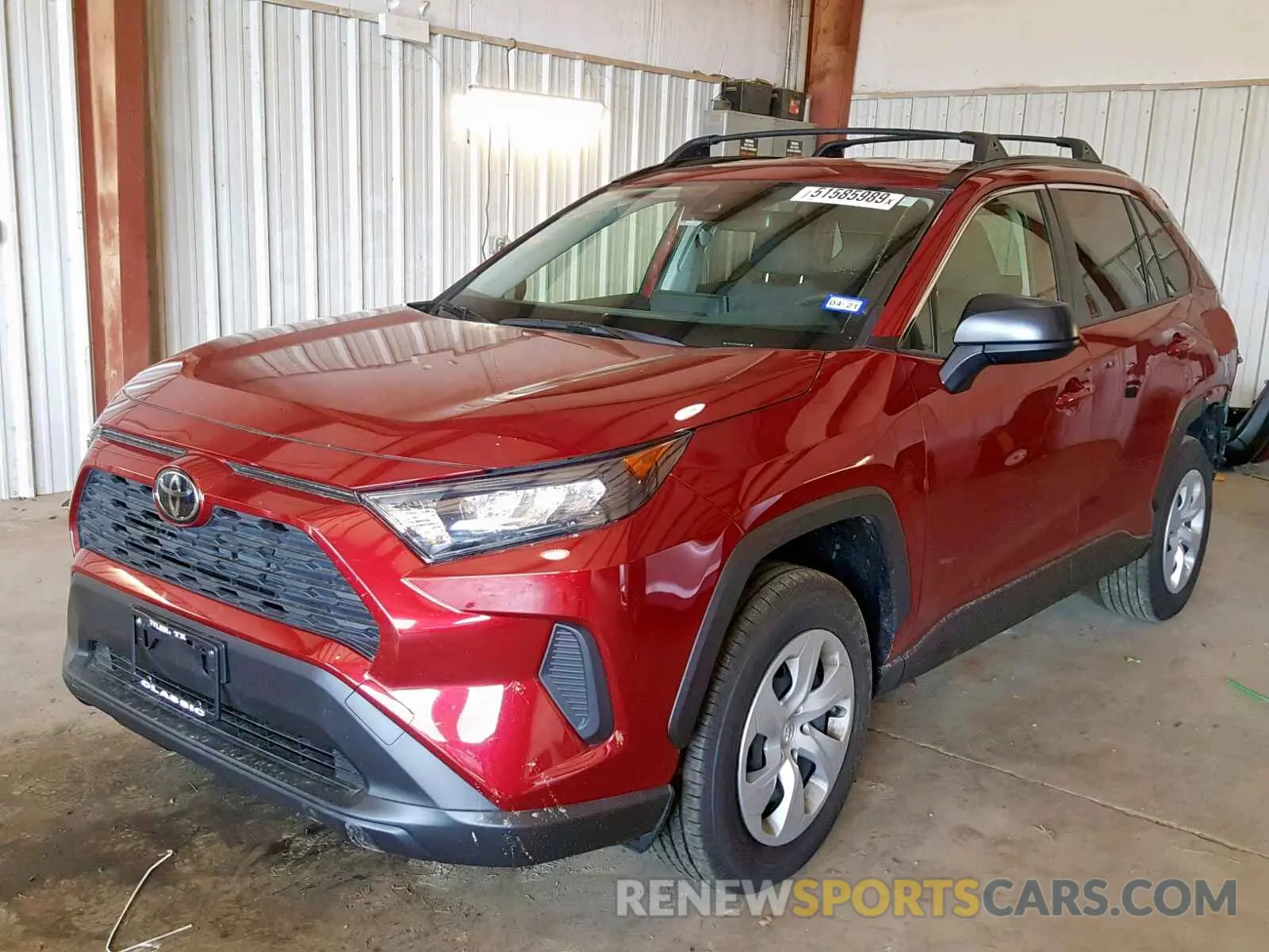 2 Фотография поврежденного автомобиля JTMH1RFV2KD018115 TOYOTA RAV4 LE 2019