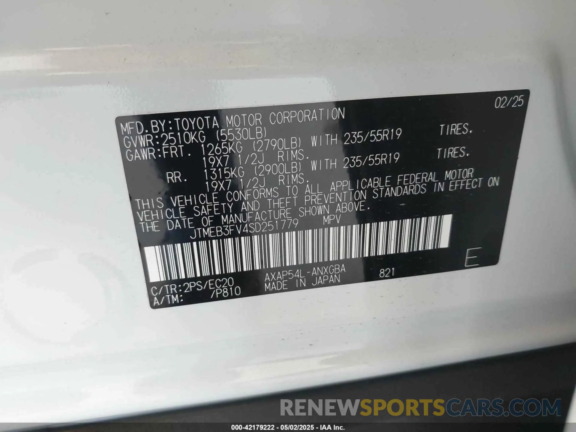 9 Photograph of a damaged car JTMEB3FV4SD251779 TOYOTA RAV4 PLUG-IN HYBRID 2025
