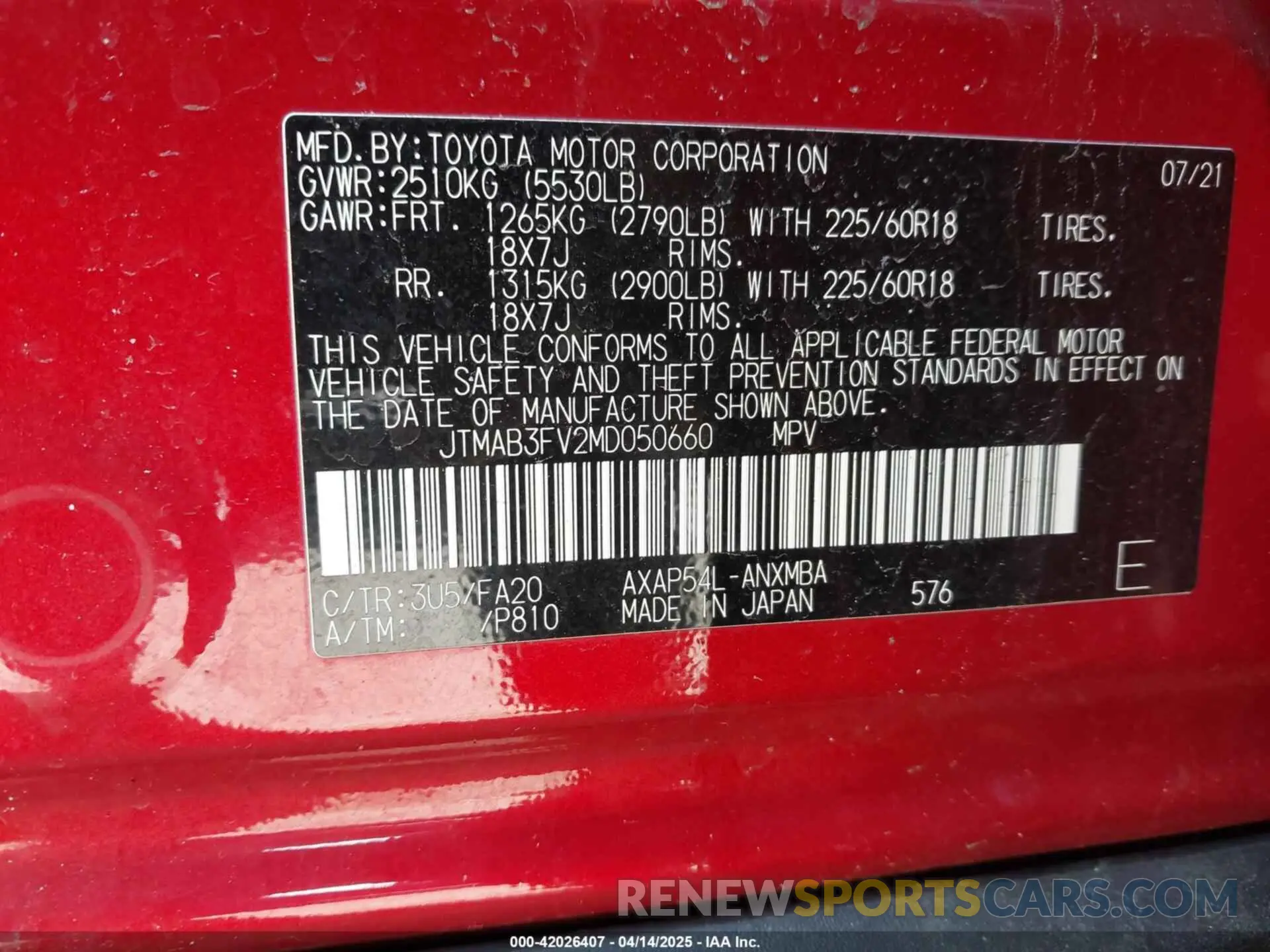 9 Фотография поврежденного автомобиля JTMAB3FV2MD050660 TOYOTA RAV4 PRIME 2021