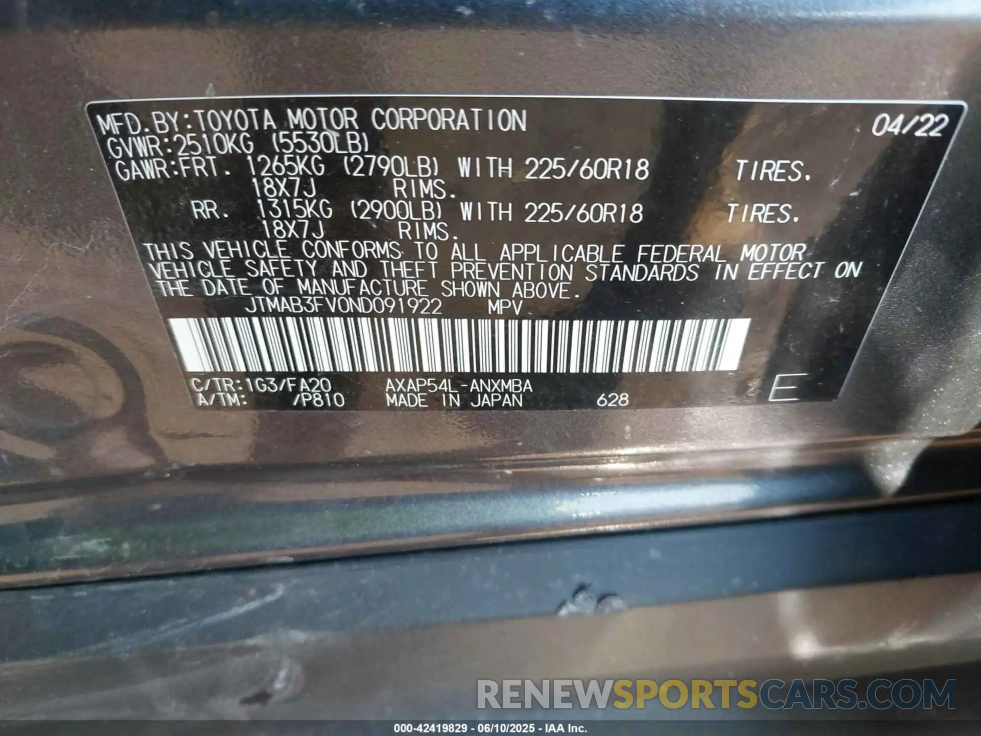 9 Фотография поврежденного автомобиля JTMAB3FV0ND091922 TOYOTA RAV4 PRIME 2022