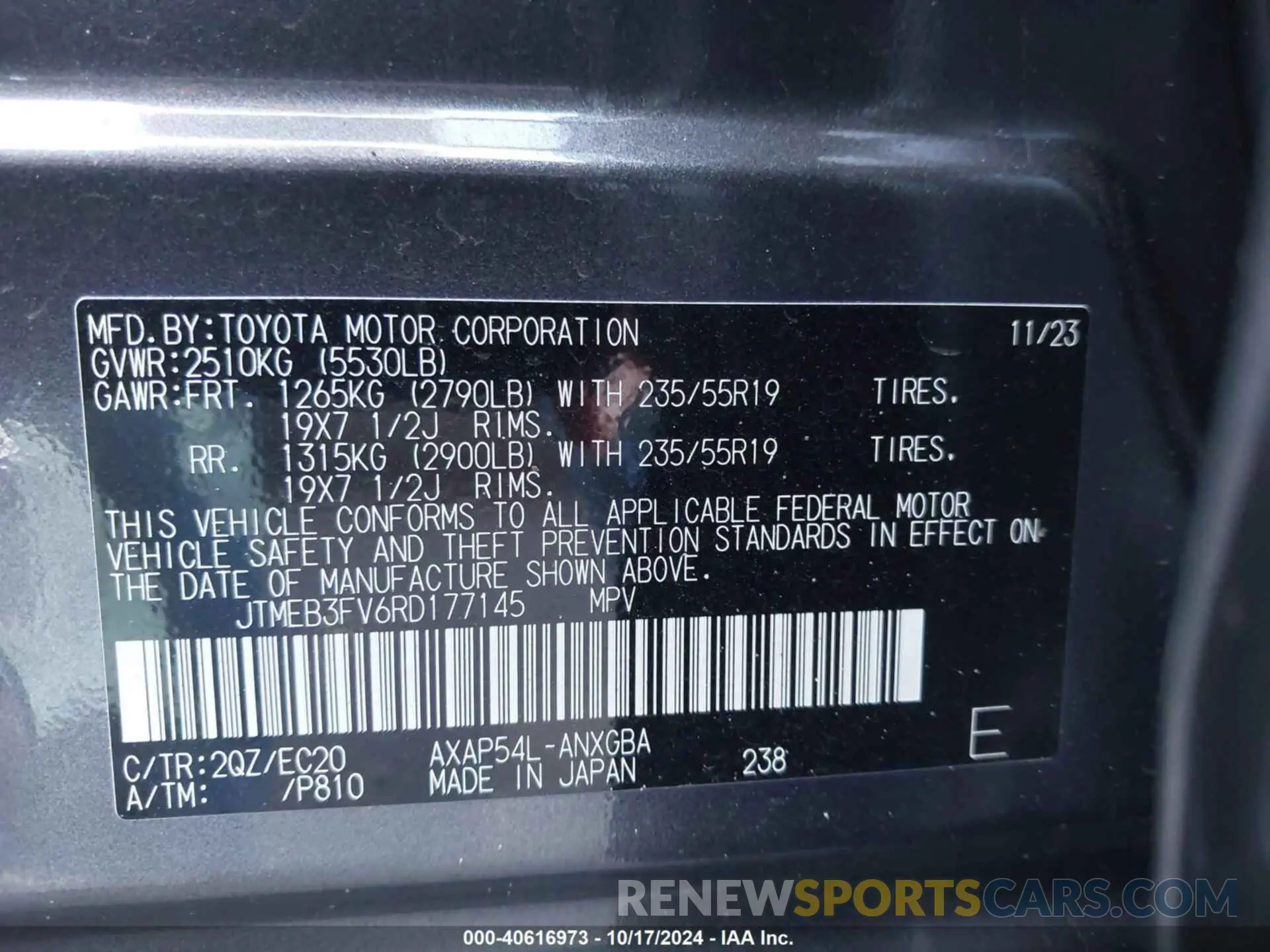9 Photograph of a damaged car JTMEB3FV6RD177145 TOYOTA RAV4 PRIME 2024