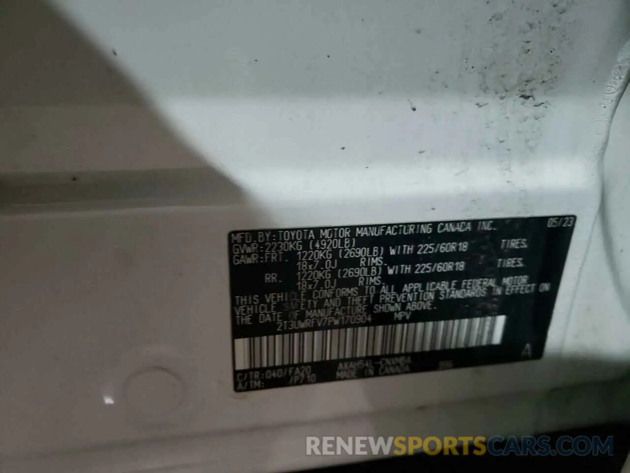 13 Фотография поврежденного автомобиля 2T3UWRFV7PW170904 TOYOTA RAV4 WOODL 2023