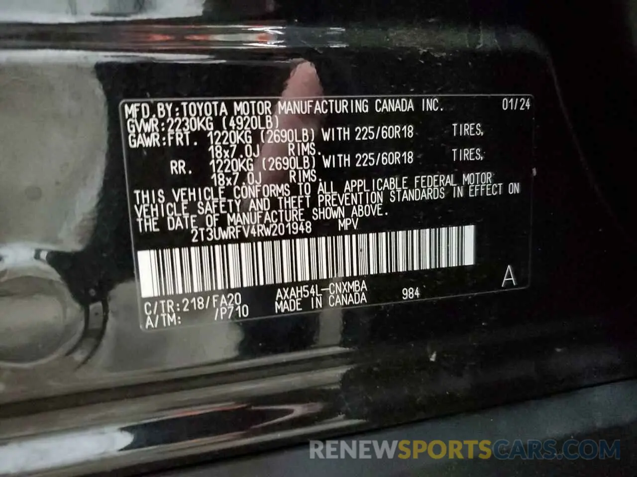 13 Фотография поврежденного автомобиля 2T3UWRFV4RW201948 TOYOTA RAV4 WOODL 2024