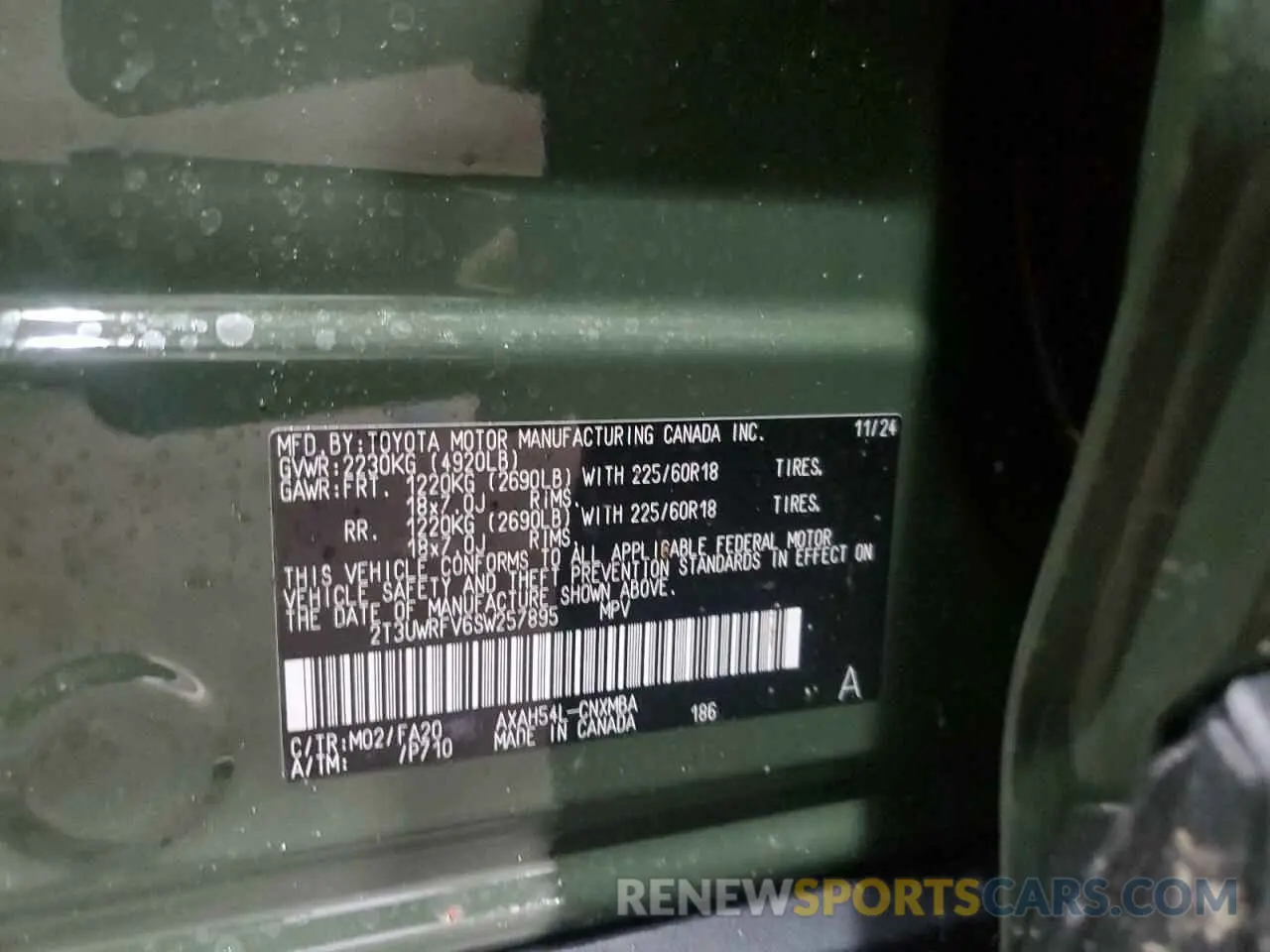 13 Фотография поврежденного автомобиля 2T3UWRFV6SW257895 TOYOTA RAV4 WOODL 2025