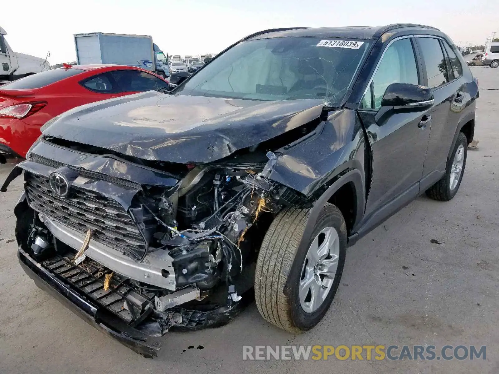 2 Photograph of a damaged car 2T3W1RFV8KW014547 TOYOTA RAV4 XLE 2019