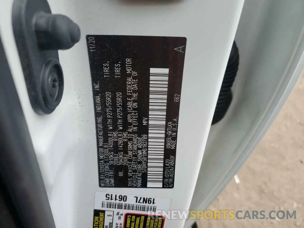 13 Photograph of a damaged car 5TDHY5B1XMS182789 TOYOTA SEQUOIA 2021