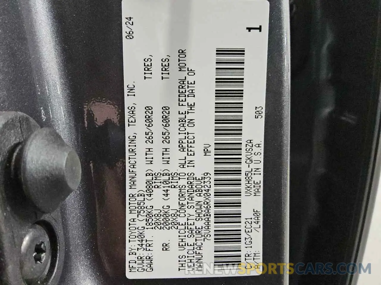 13 Фотография поврежденного автомобиля 7SVAAABA6RX042339 TOYOTA SEQUOIA 2024