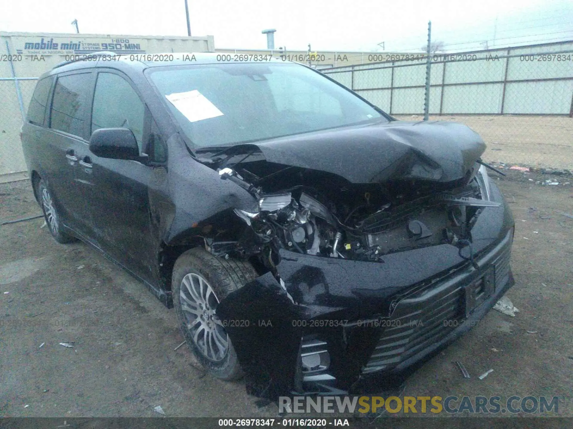 1 Photograph of a damaged car 5TDYZ3DC6LS029535 TOYOTA SIENNA 2020