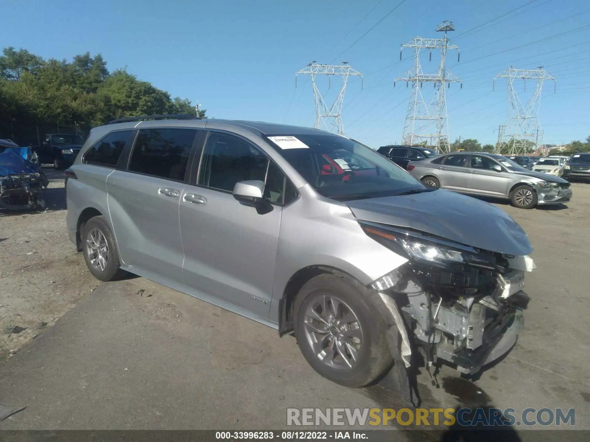1 Photograph of a damaged car 5TDBRKEC5MS056760 TOYOTA SIENNA 2021