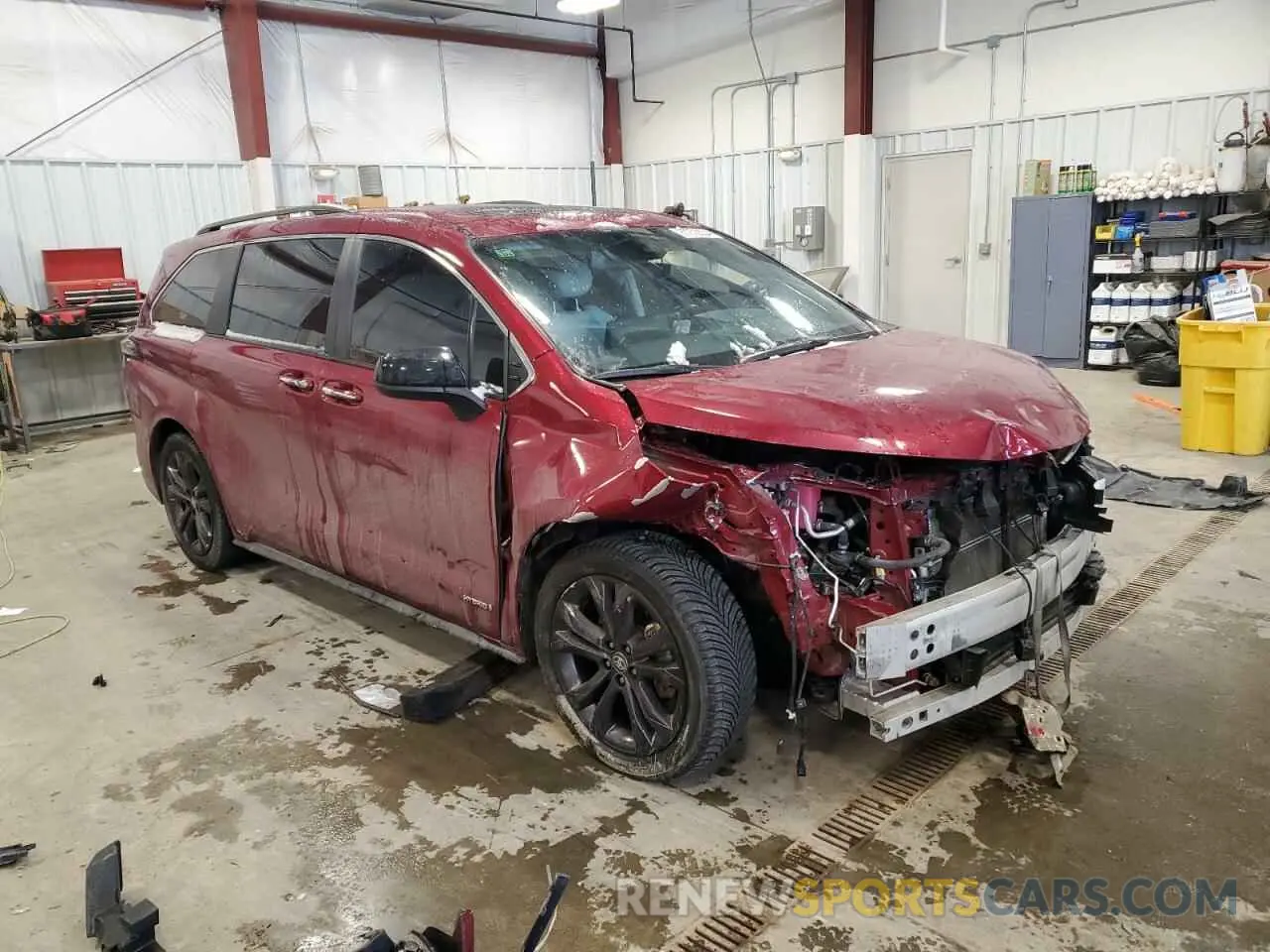 4 Фотография поврежденного автомобиля 5TDDRKEC1MS019410 TOYOTA SIENNA 2021