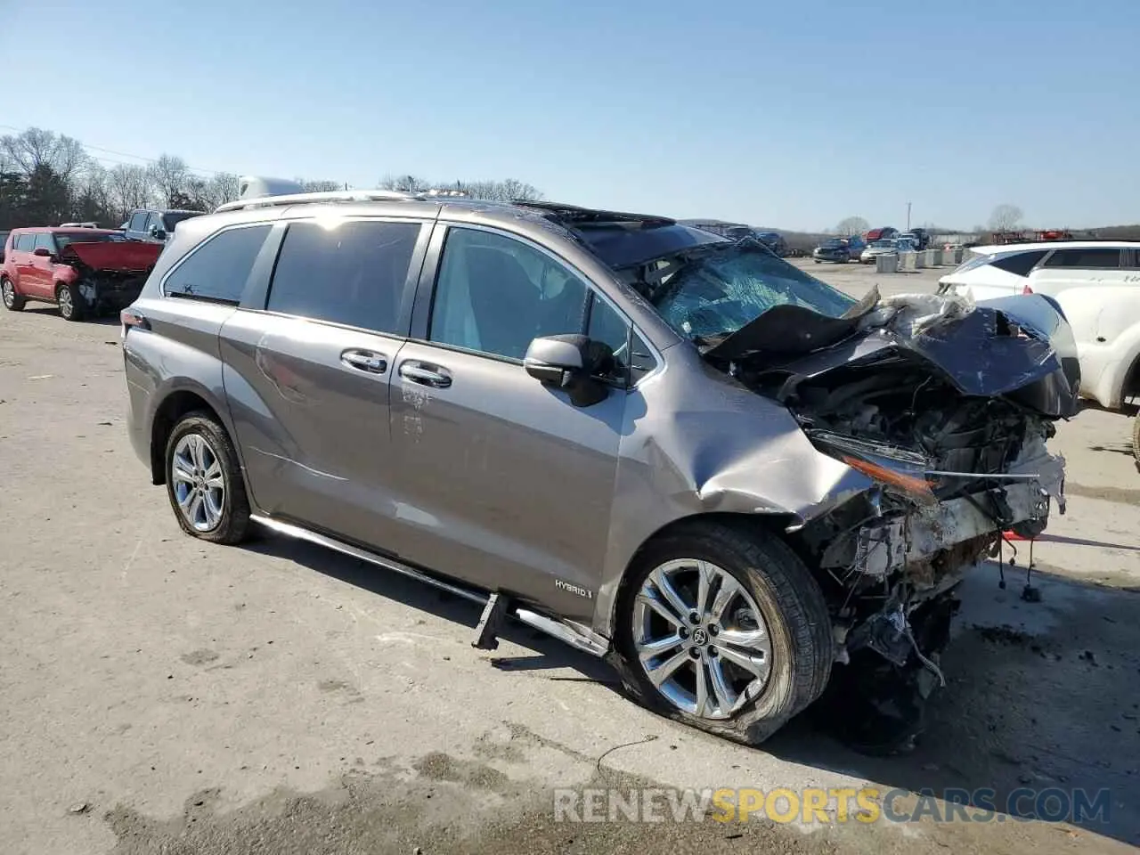 4 Фотография поврежденного автомобиля 5TDESKFC0MS030356 TOYOTA SIENNA 2021