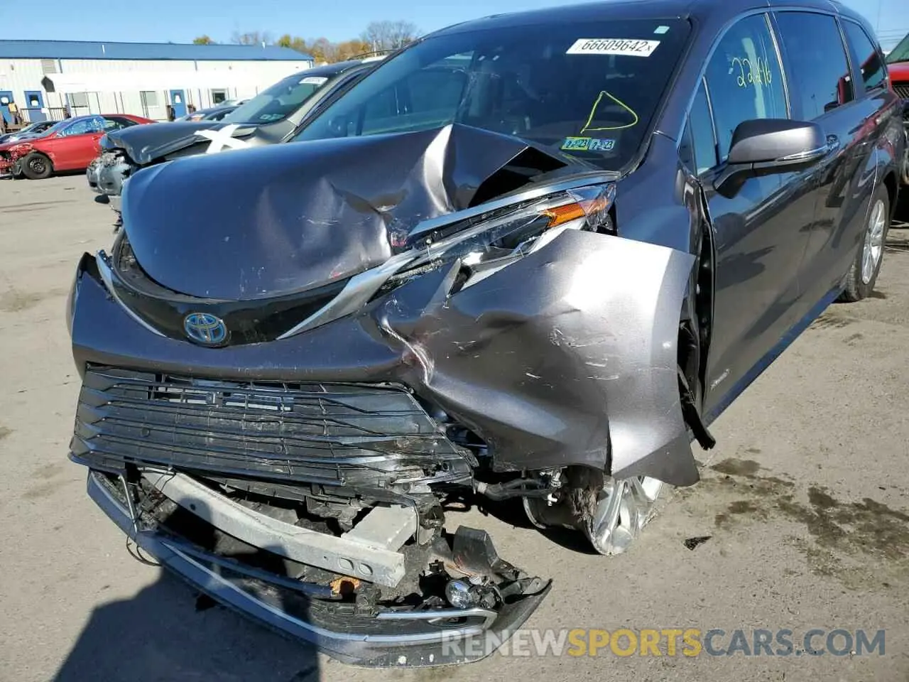 9 Фотография поврежденного автомобиля 5TDESKFC9MS009120 TOYOTA SIENNA 2021