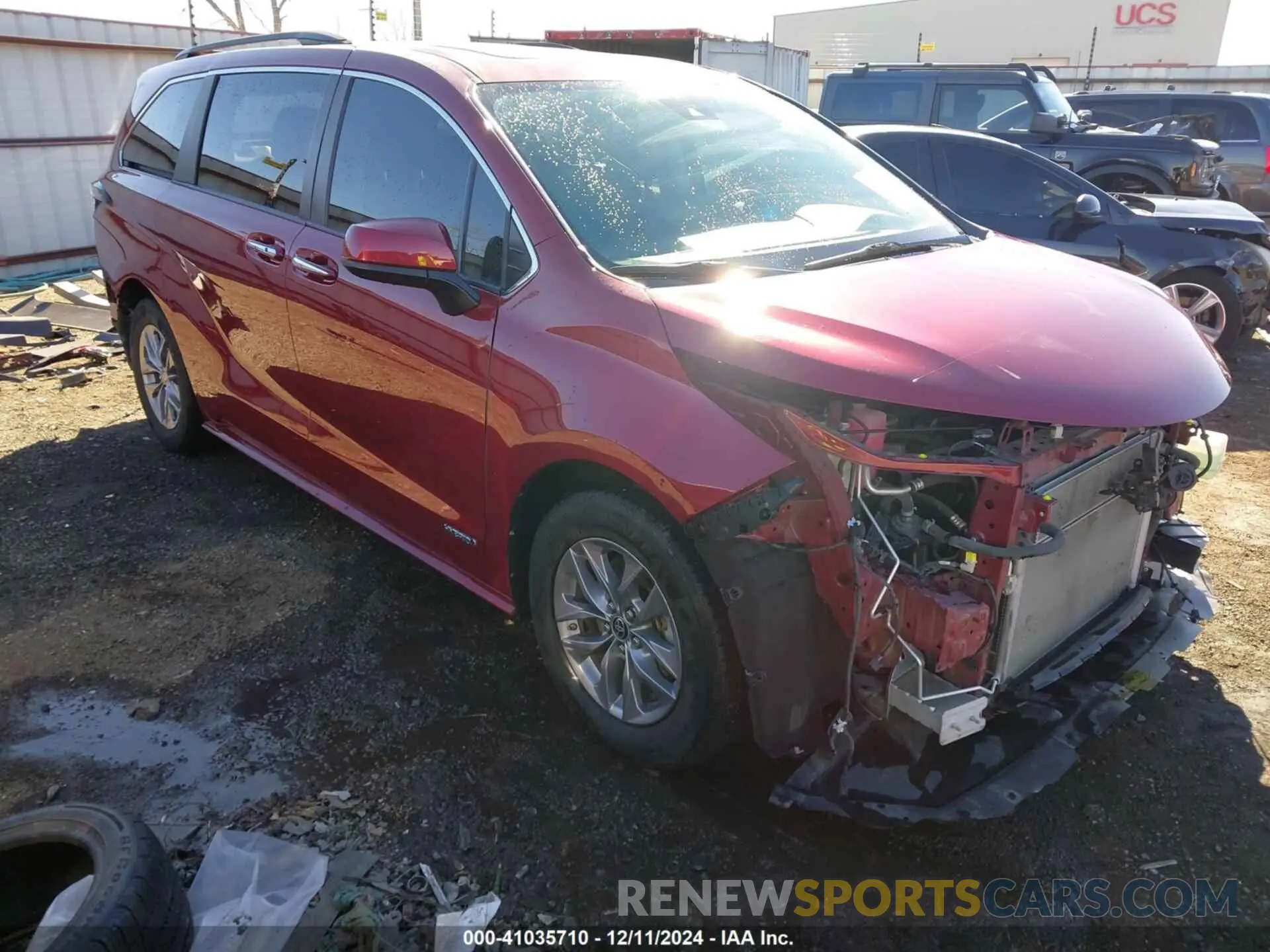 1 Фотография поврежденного автомобиля 5TDJRKEC0MS009616 TOYOTA SIENNA 2021