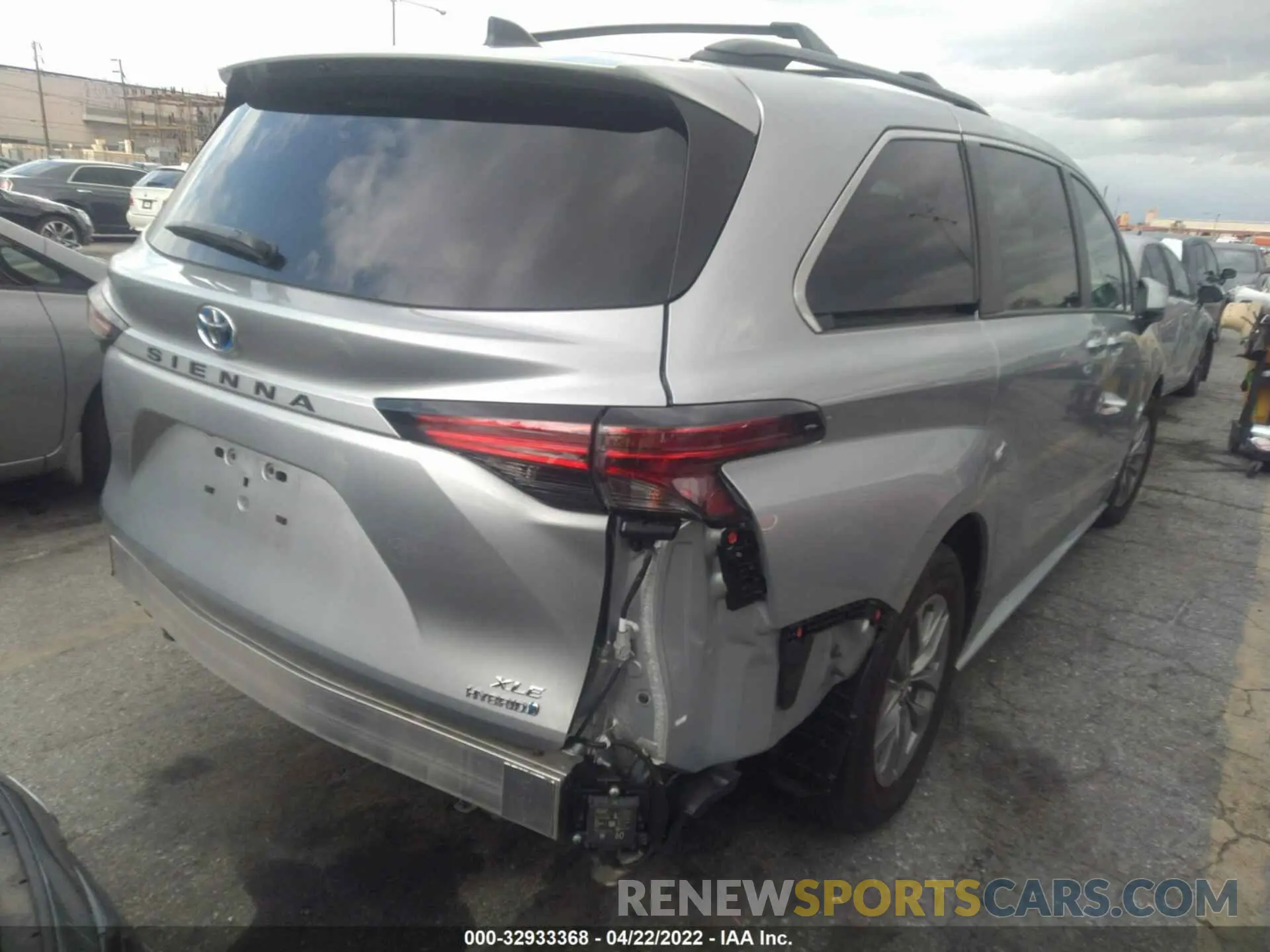 4 Фотография поврежденного автомобиля 5TDJRKEC4MS062660 TOYOTA SIENNA 2021