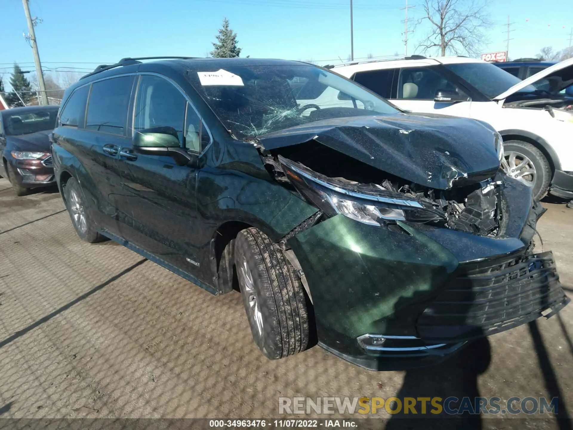 1 Photograph of a damaged car 5TDJSKFC5MS017004 TOYOTA SIENNA 2021