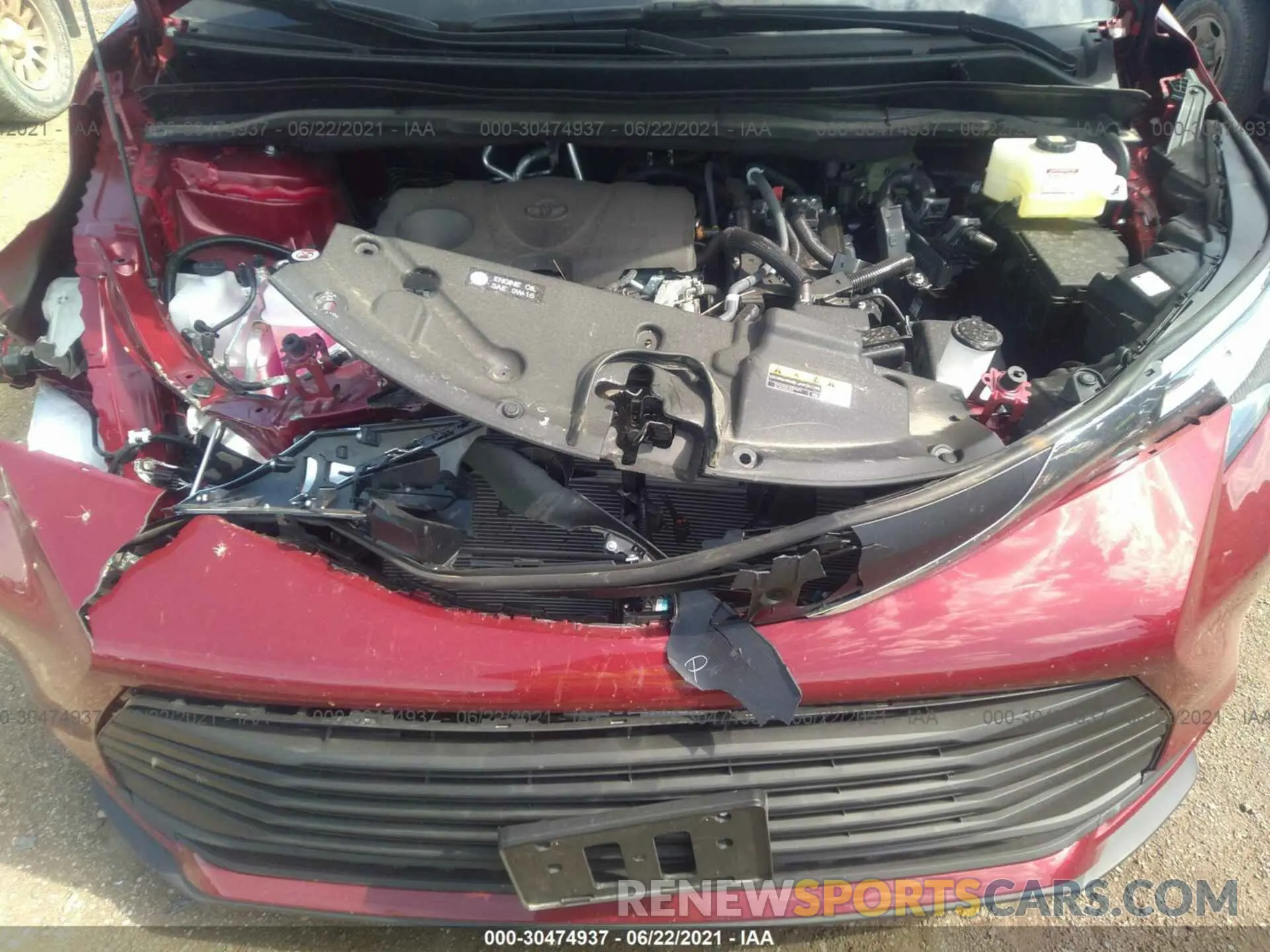 10 Фотография поврежденного автомобиля 5TDKRKEC0MS027781 TOYOTA SIENNA 2021