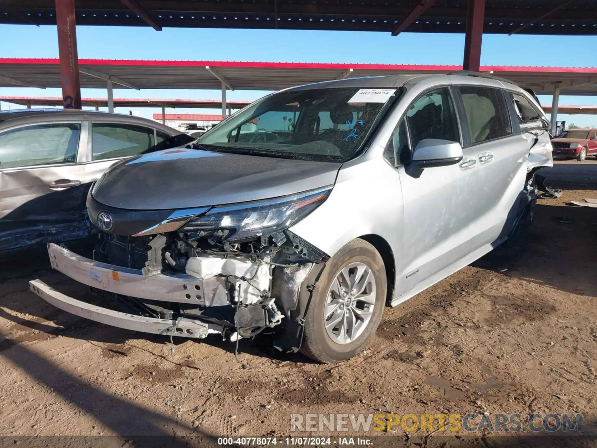 2 Фотография поврежденного автомобиля 5TDKRKEC5MS074756 TOYOTA SIENNA 2021