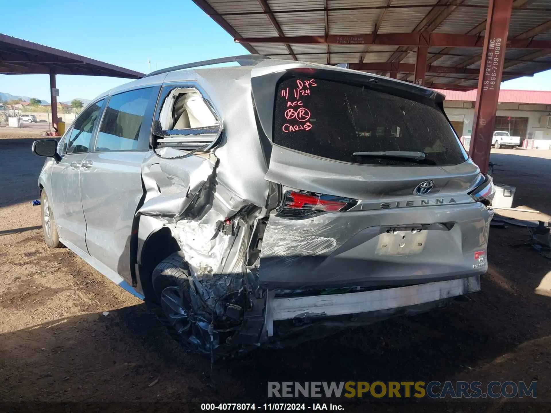 3 Фотография поврежденного автомобиля 5TDKRKEC5MS074756 TOYOTA SIENNA 2021