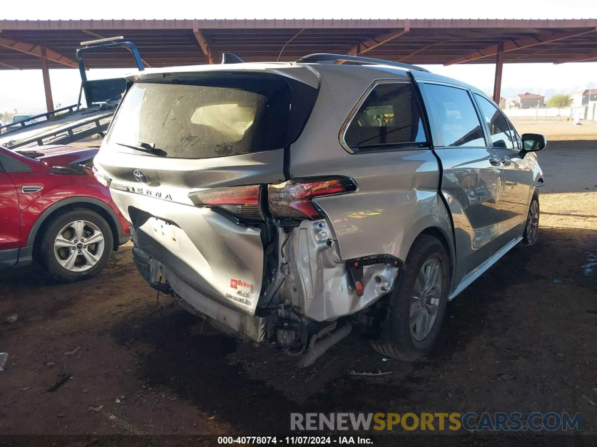 4 Фотография поврежденного автомобиля 5TDKRKEC5MS074756 TOYOTA SIENNA 2021