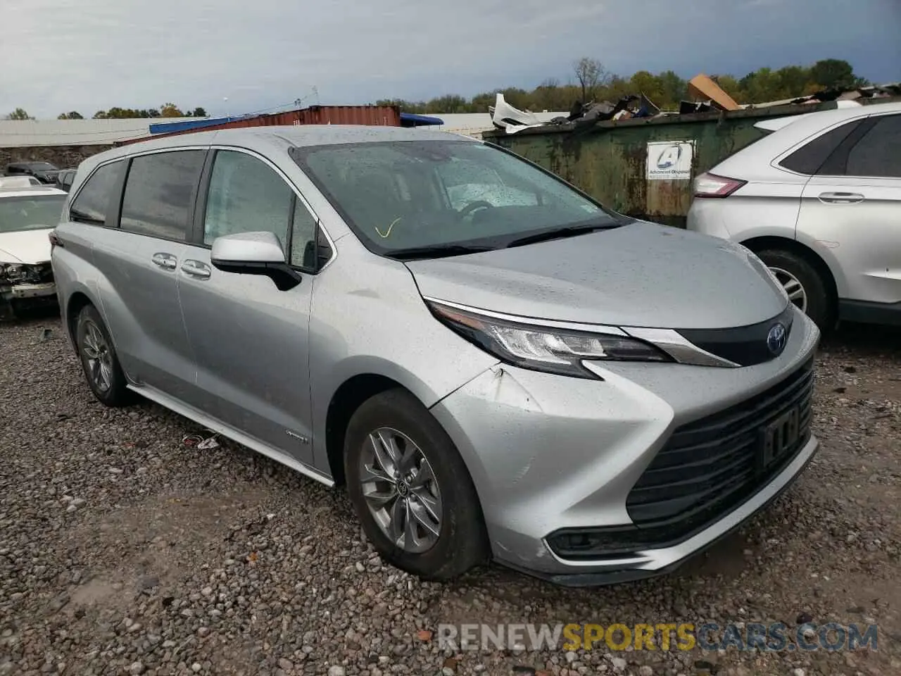 1 Photograph of a damaged car 5TDKRKECXMS029084 TOYOTA SIENNA 2021