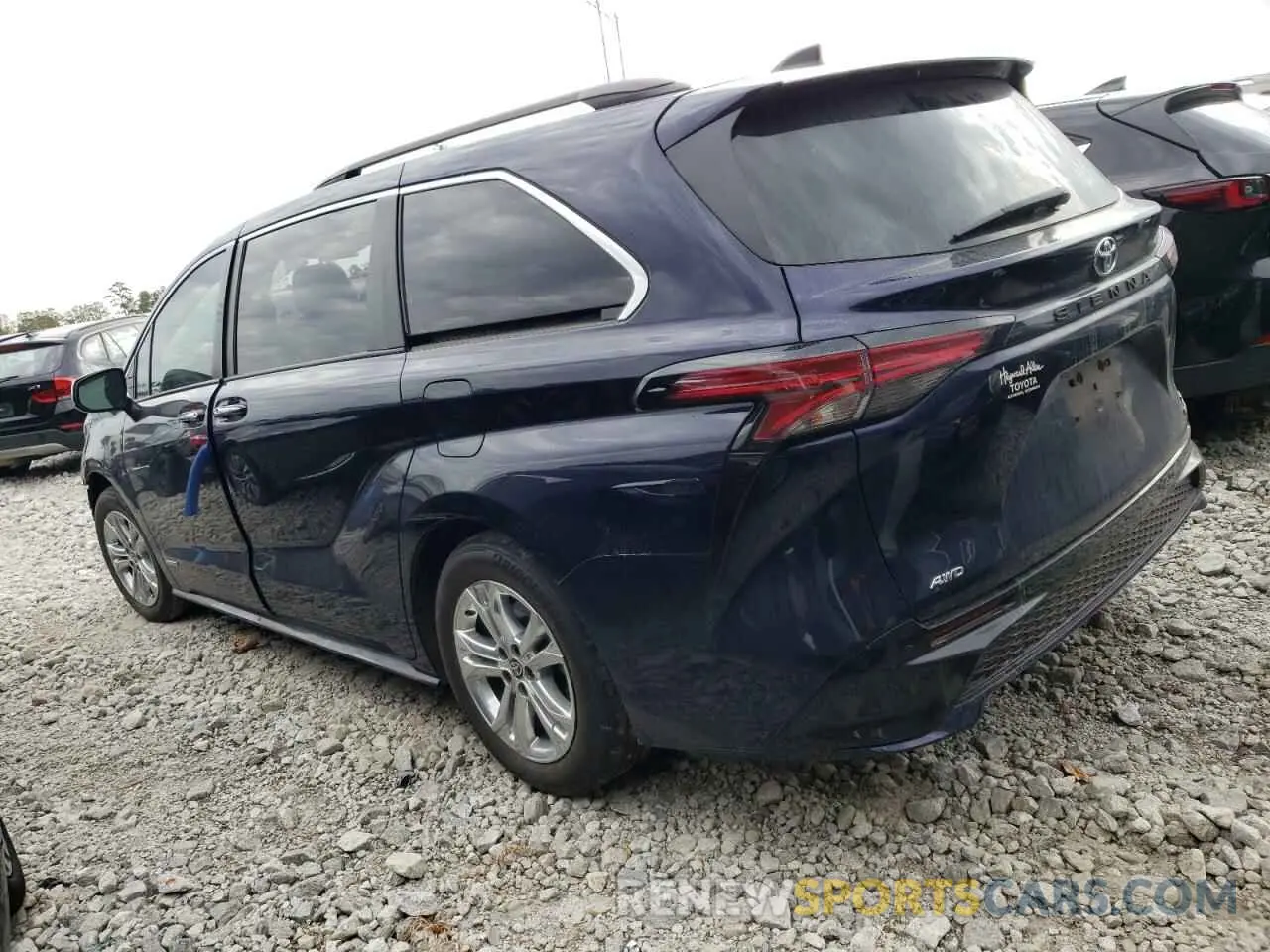 2 Photograph of a damaged car 5TDXSKFC3MS012992 TOYOTA SIENNA 2021