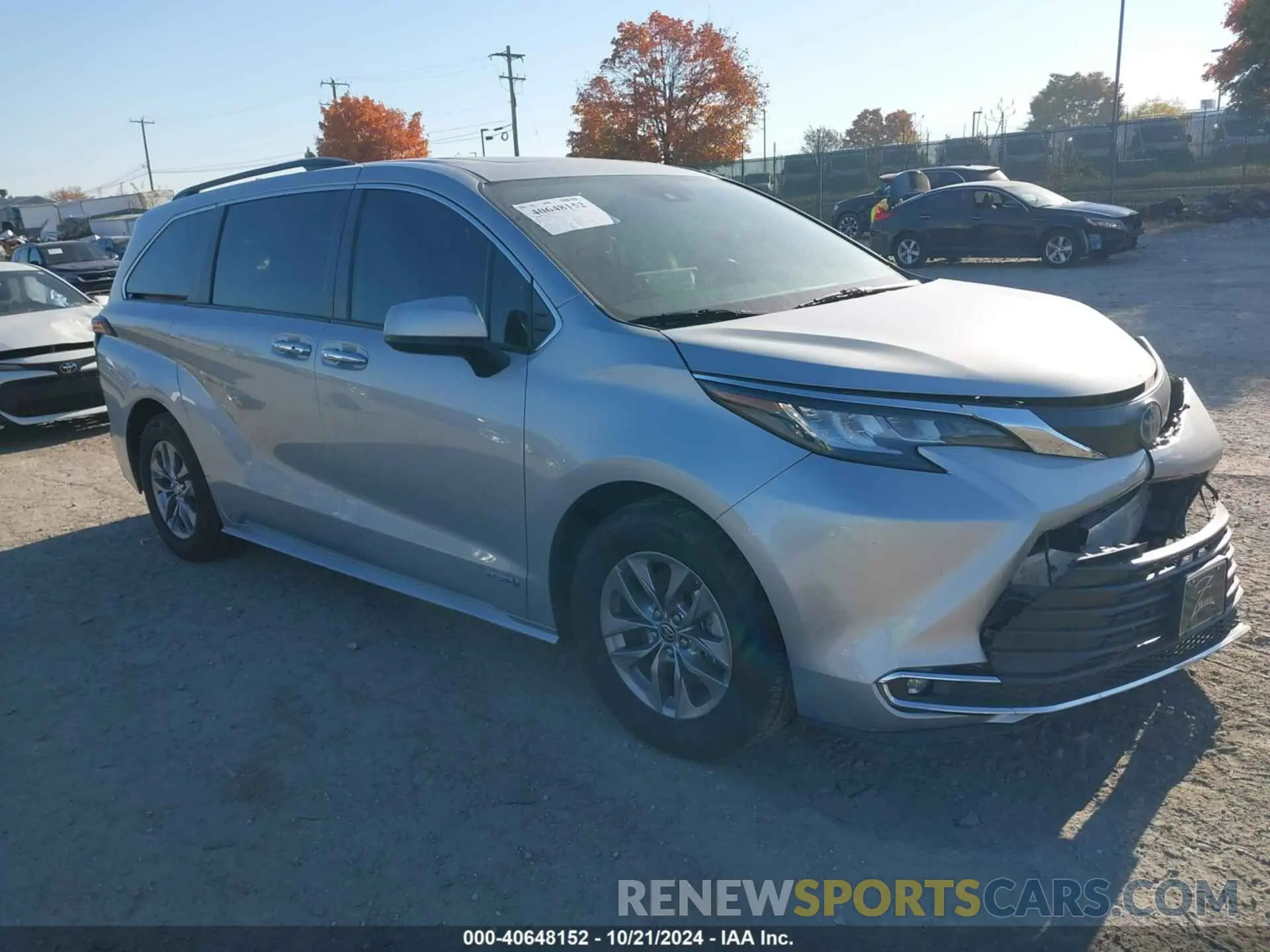 1 Фотография поврежденного автомобиля 5TDYSKFC1MS024983 TOYOTA SIENNA 2021
