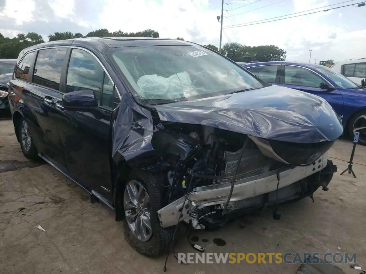 1 Фотография поврежденного автомобиля 5TDYSKFC5MS019141 TOYOTA SIENNA 2021