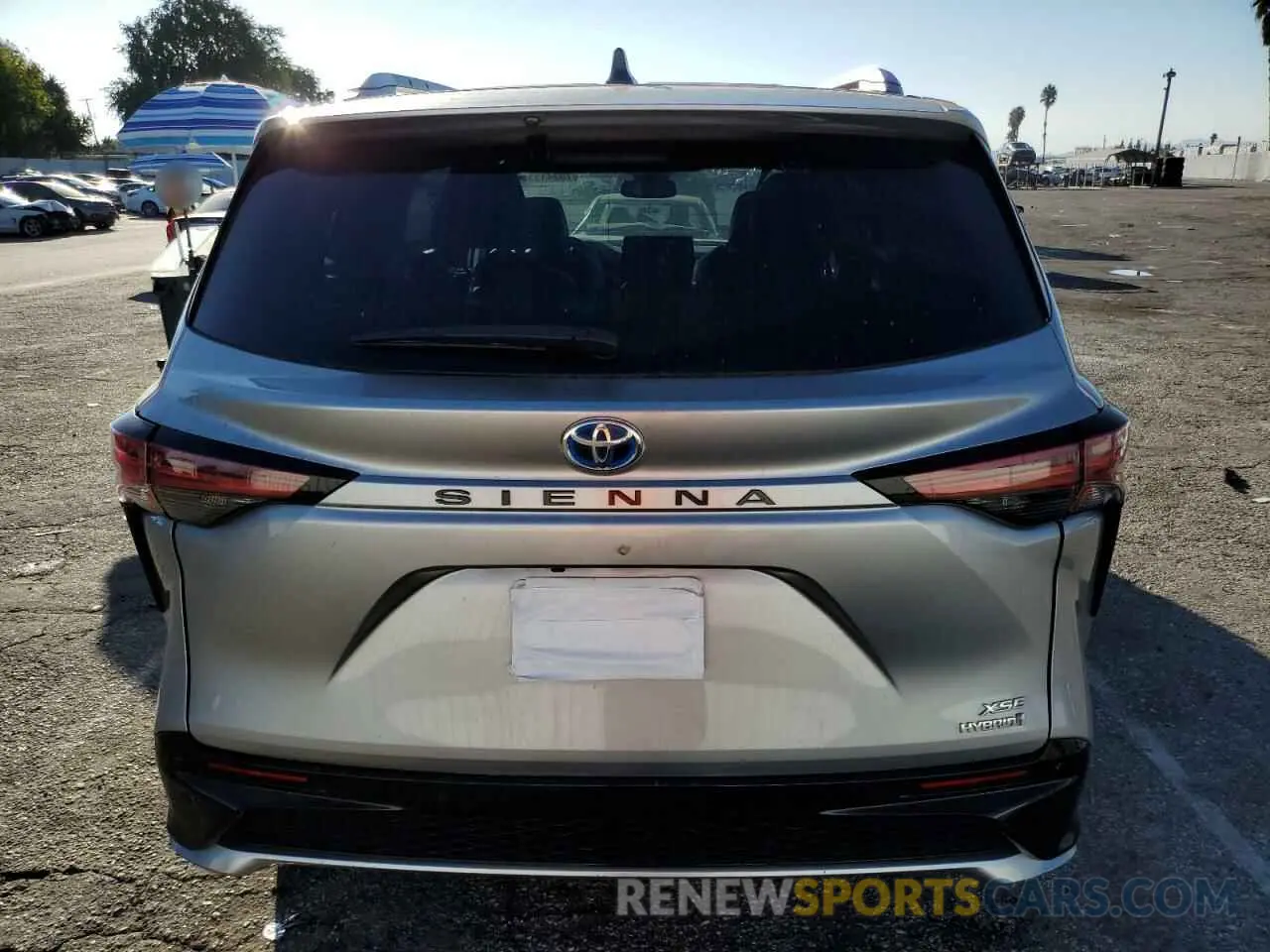 6 Photograph of a damaged car 5TDDRKEC7NS124924 TOYOTA SIENNA 2022