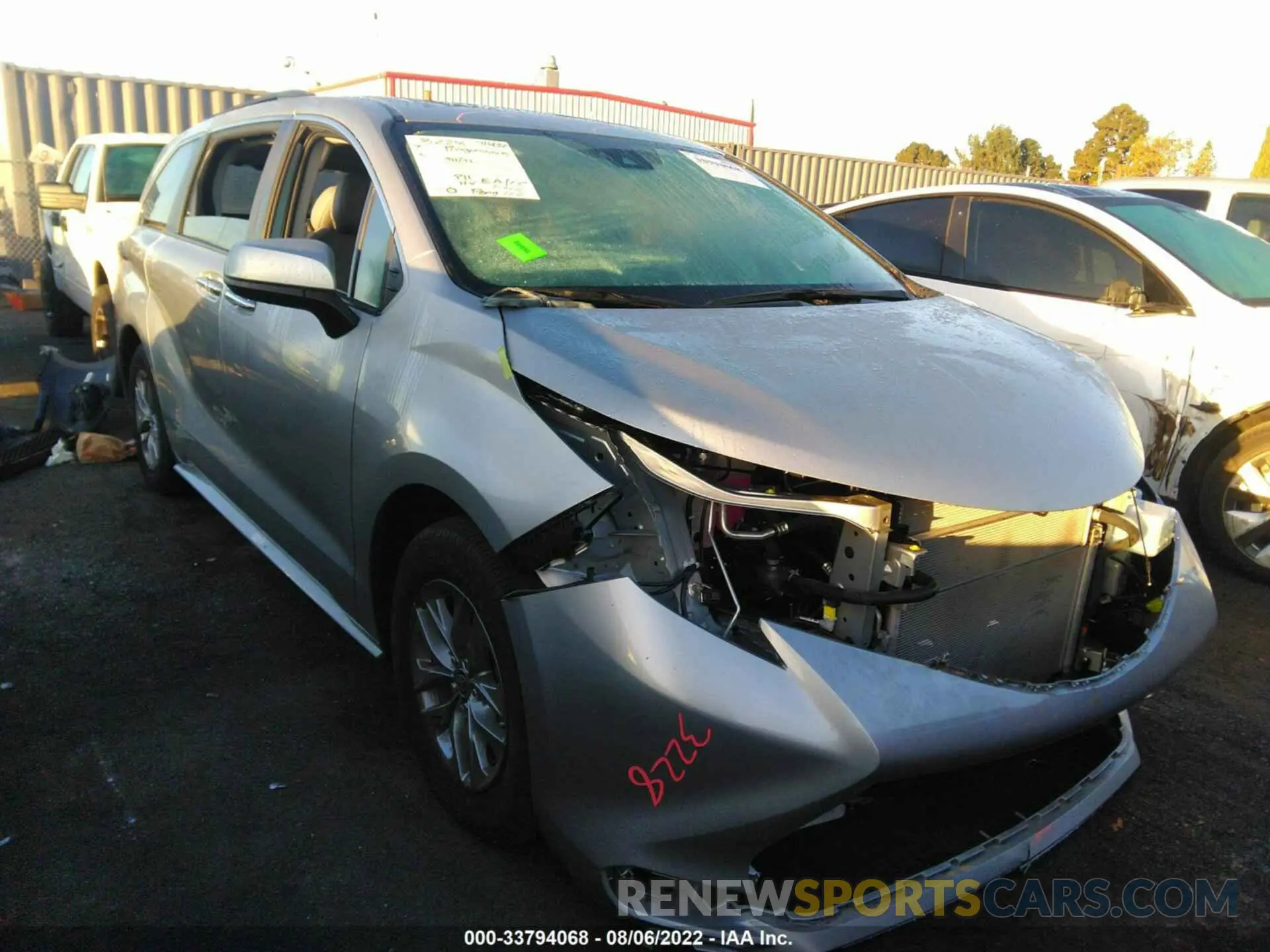 1 Фотография поврежденного автомобиля 5TDJRKECXNS116285 TOYOTA SIENNA 2022