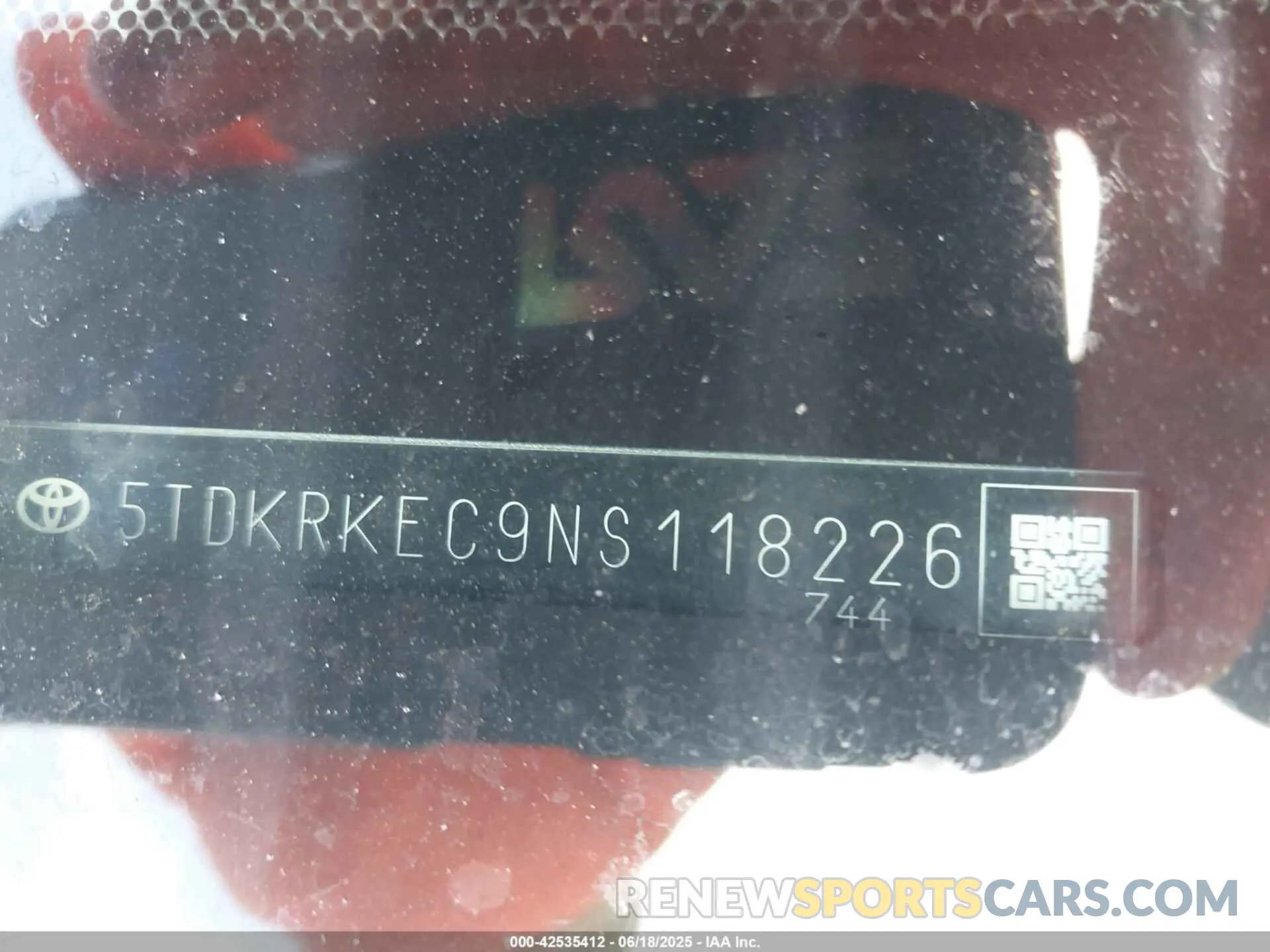 17 Фотография поврежденного автомобиля 5TDKRKEC9NS118226 TOYOTA SIENNA 2022