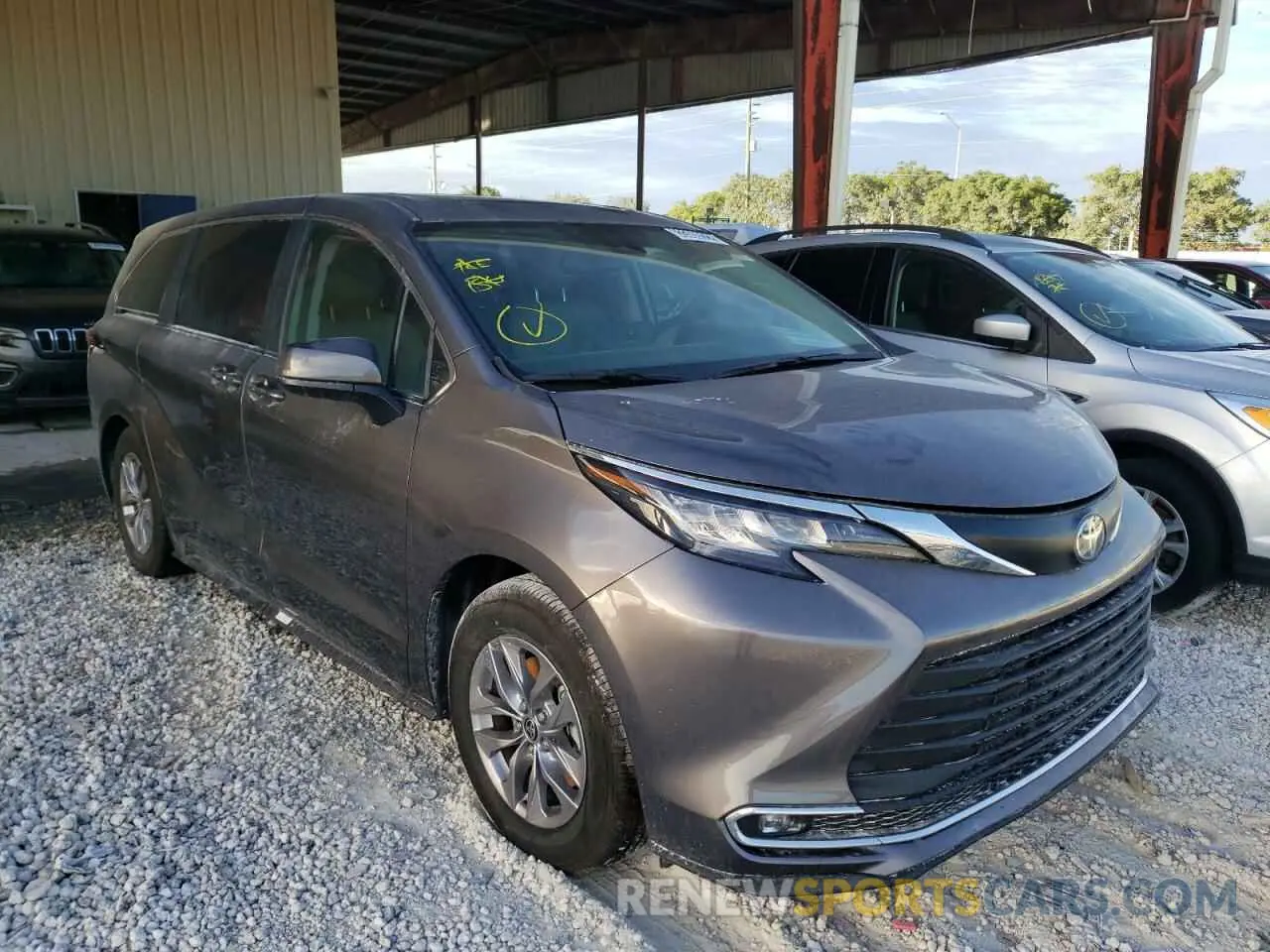1 Фотография поврежденного автомобиля 5TDYRKEC5NS125510 TOYOTA SIENNA 2022