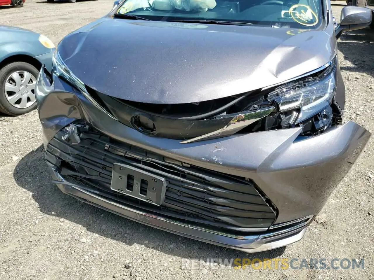9 Photograph of a damaged car 5TDYSKFC0NS047124 TOYOTA SIENNA 2022