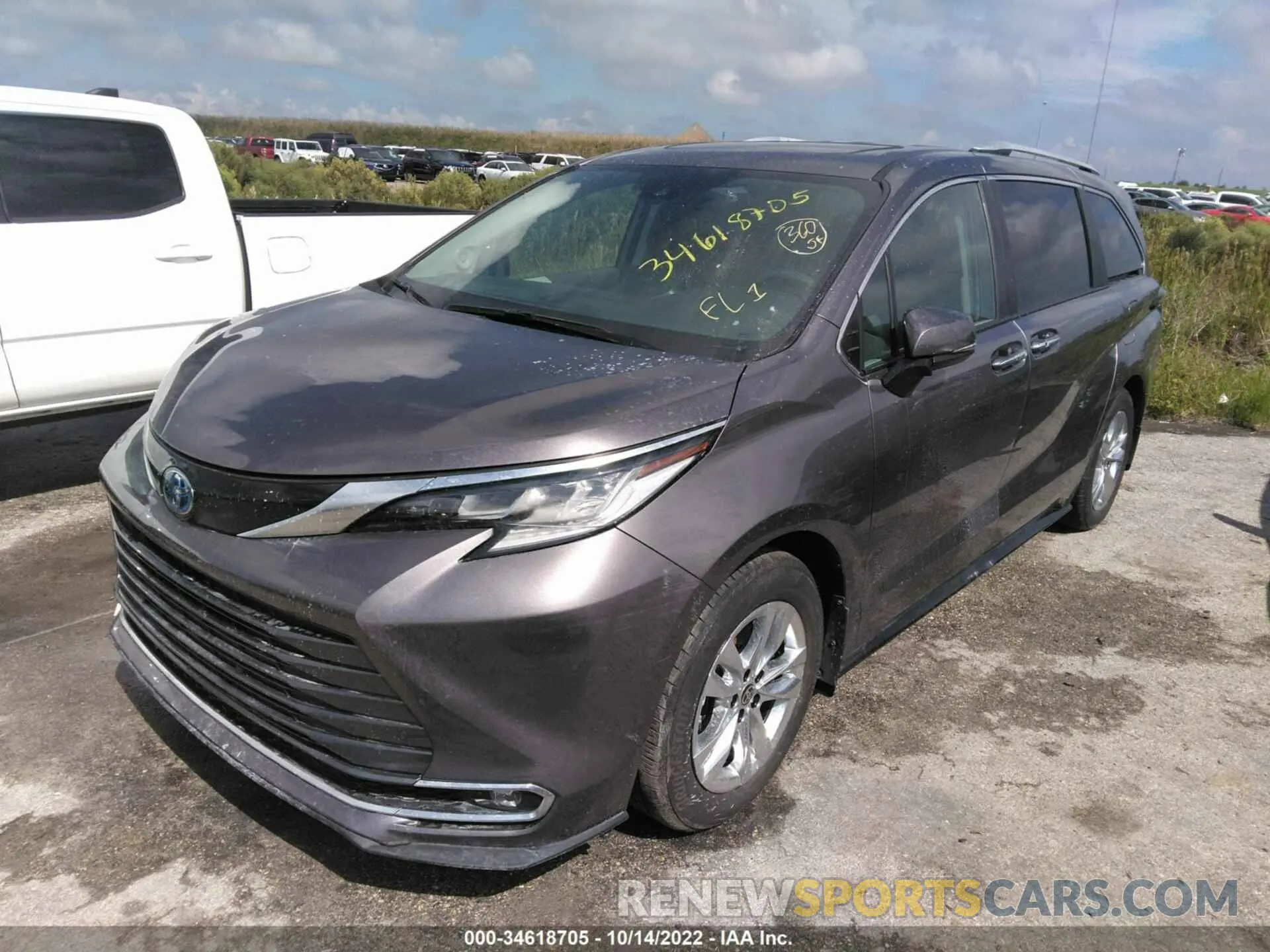 2 Фотография поврежденного автомобиля 5TDZSKFC9NS053427 TOYOTA SIENNA 2022