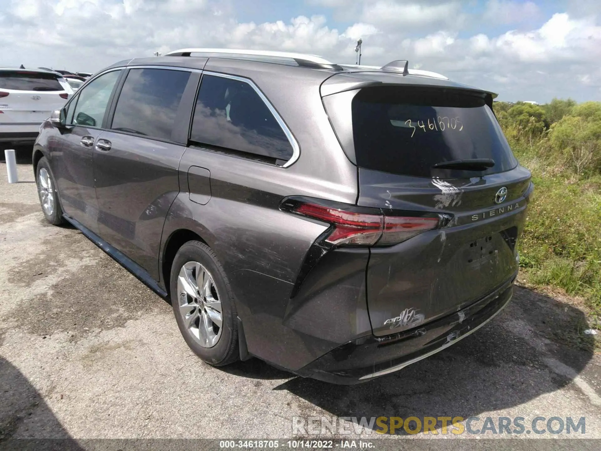 3 Фотография поврежденного автомобиля 5TDZSKFC9NS053427 TOYOTA SIENNA 2022
