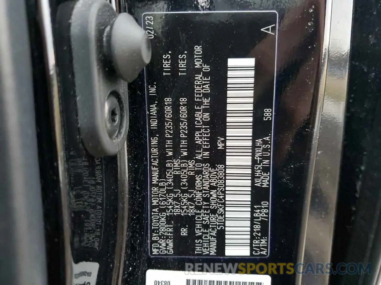 15 Фотография поврежденного автомобиля 5TDESKFC4PS083808 TOYOTA SIENNA 2023